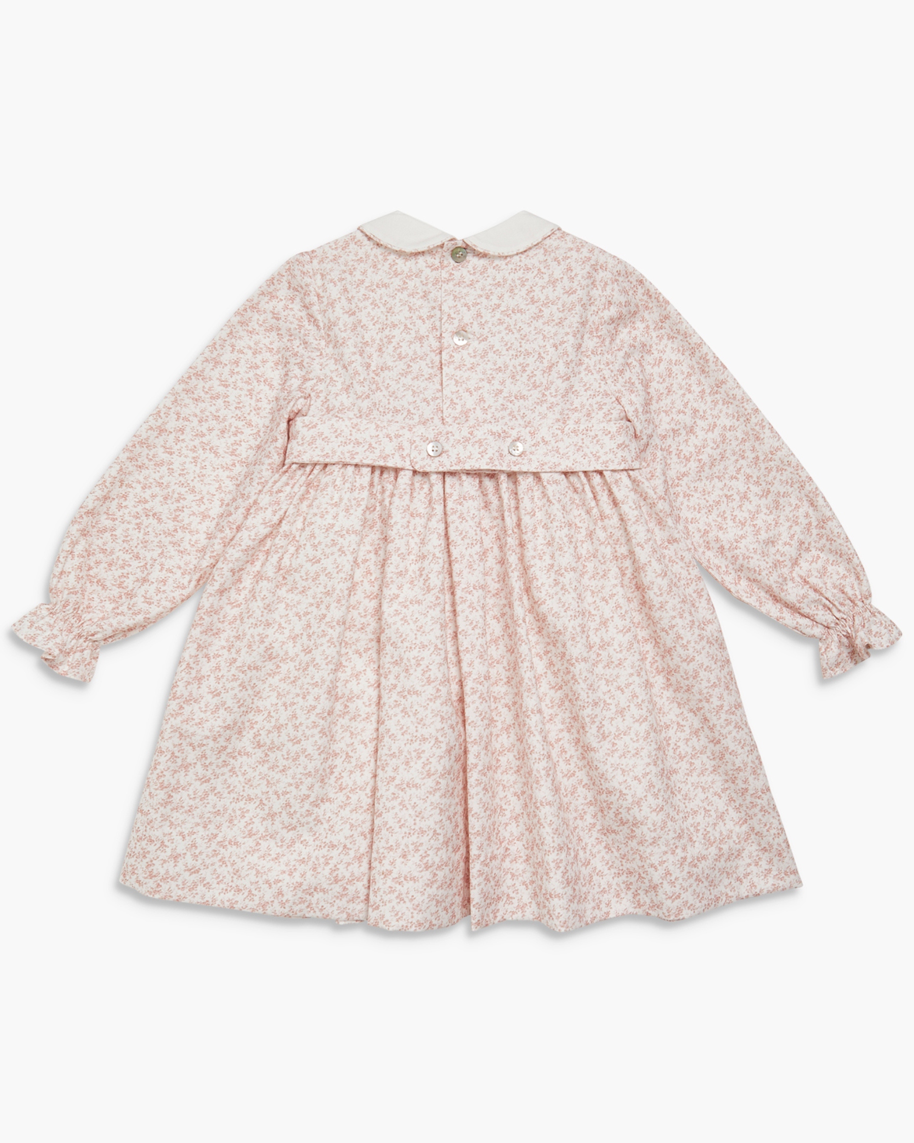 Pink floral dress on a white background