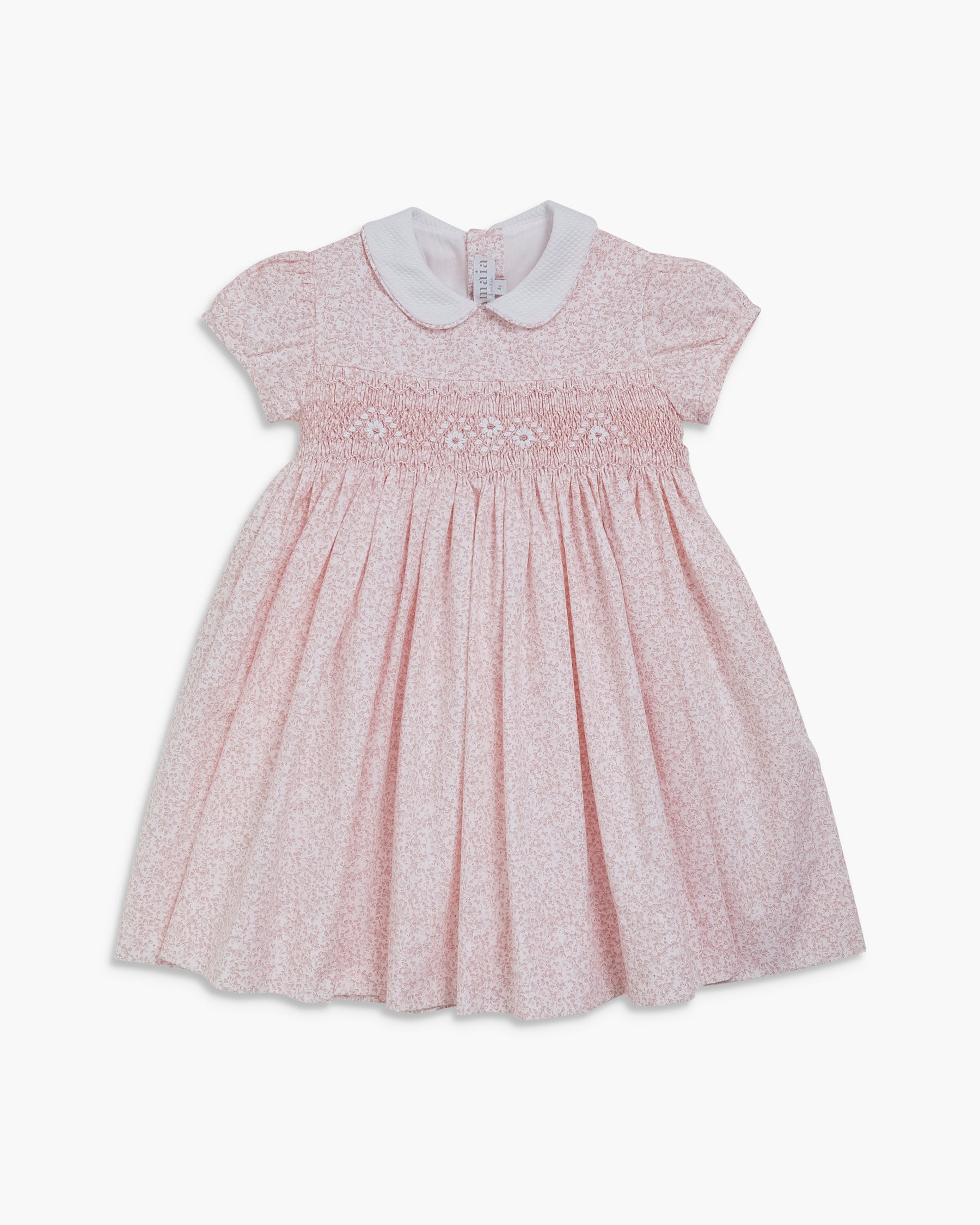 light pink dress with white collar Shirley Dress Pink Minifloral