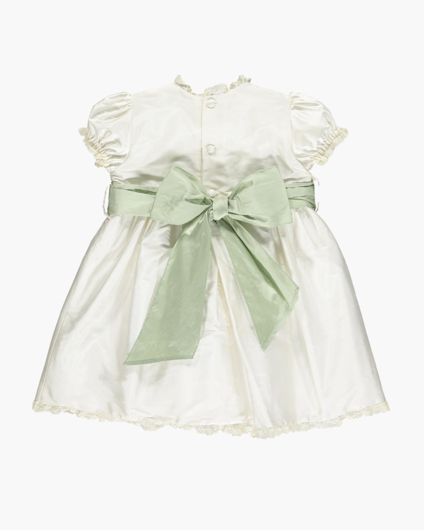 Sofia Elegant flower girl dress in mint green silk
