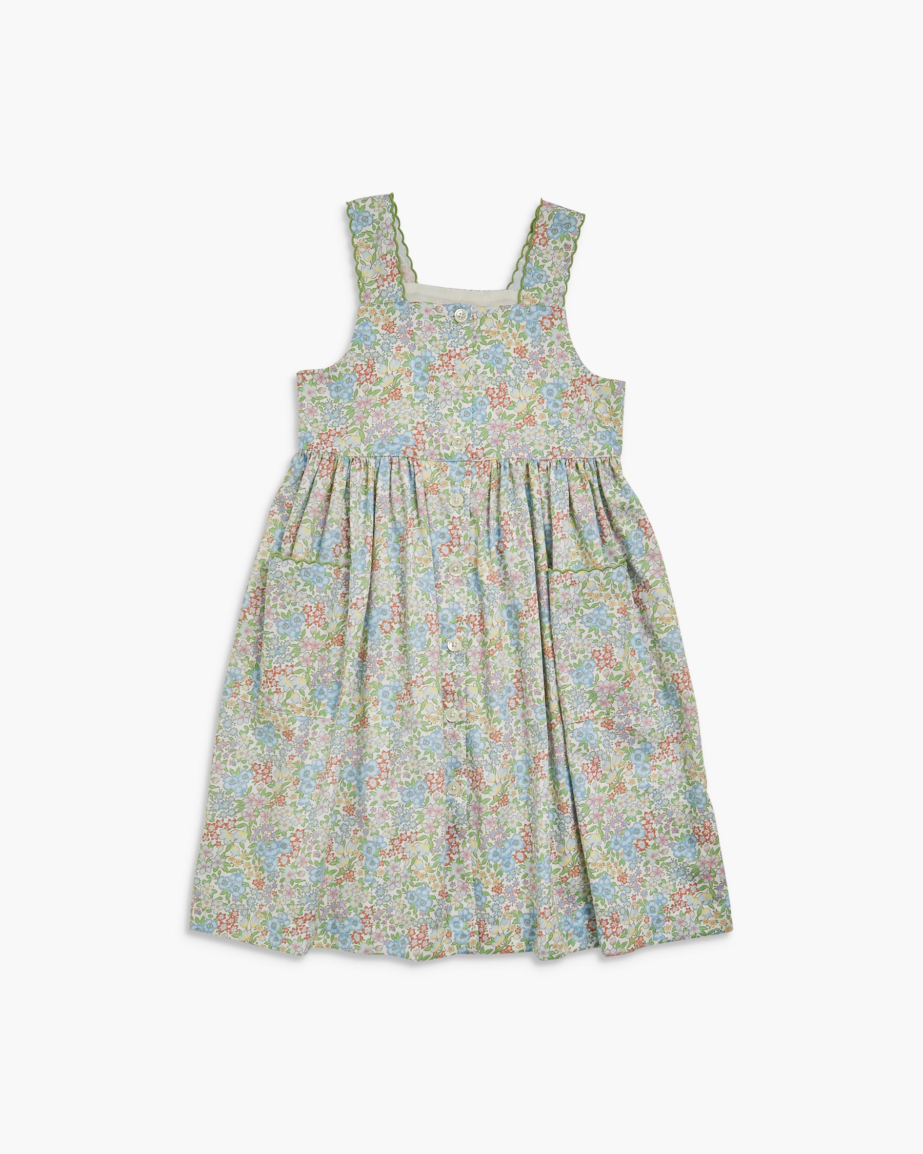 Floral patterned dress on a white background