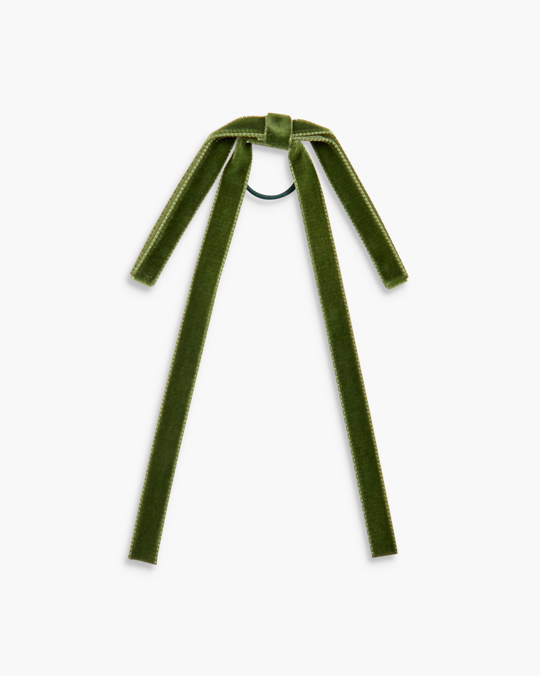 Thin Velvet Hair Tie Moss