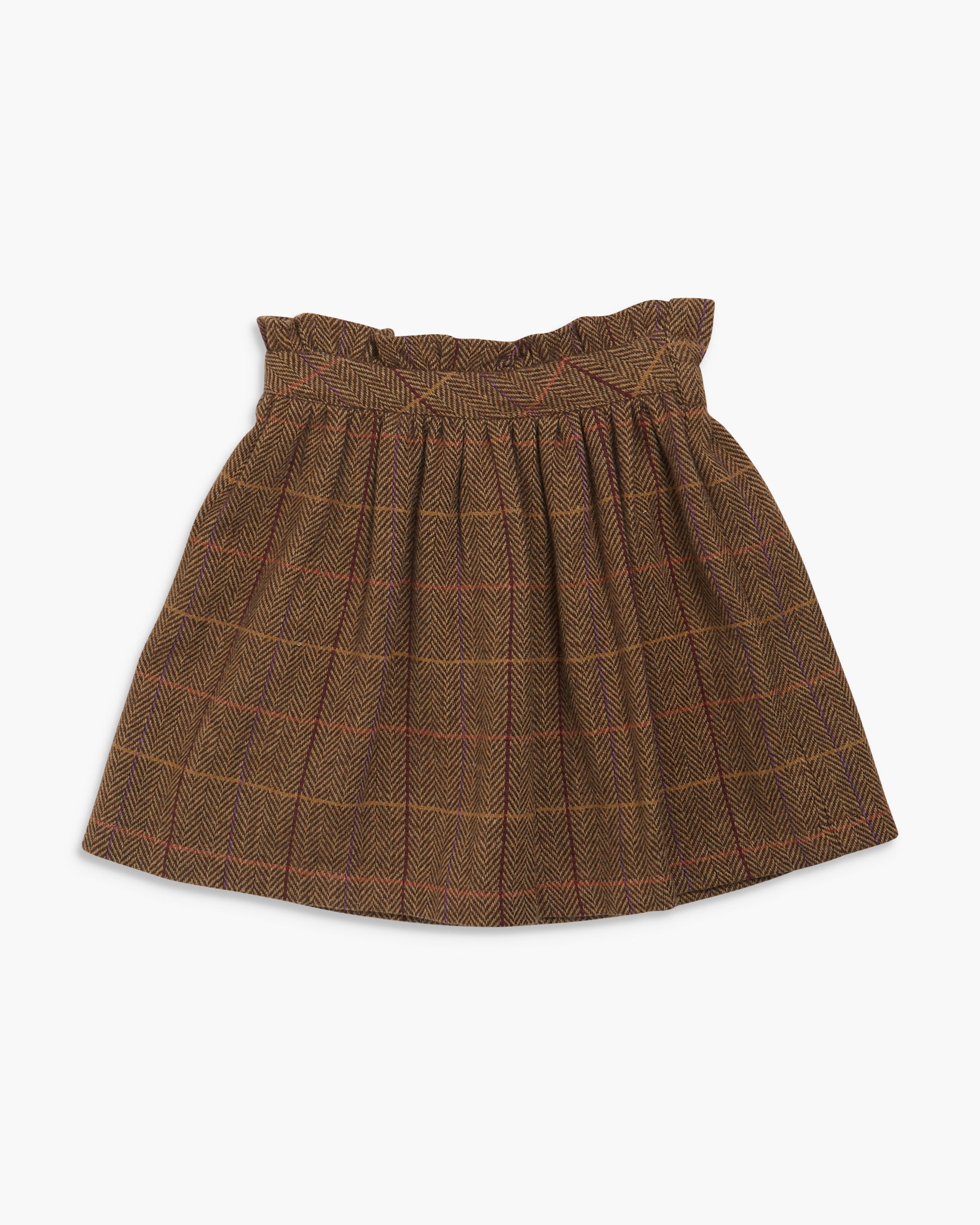 Viana Skirt Brown Tweed