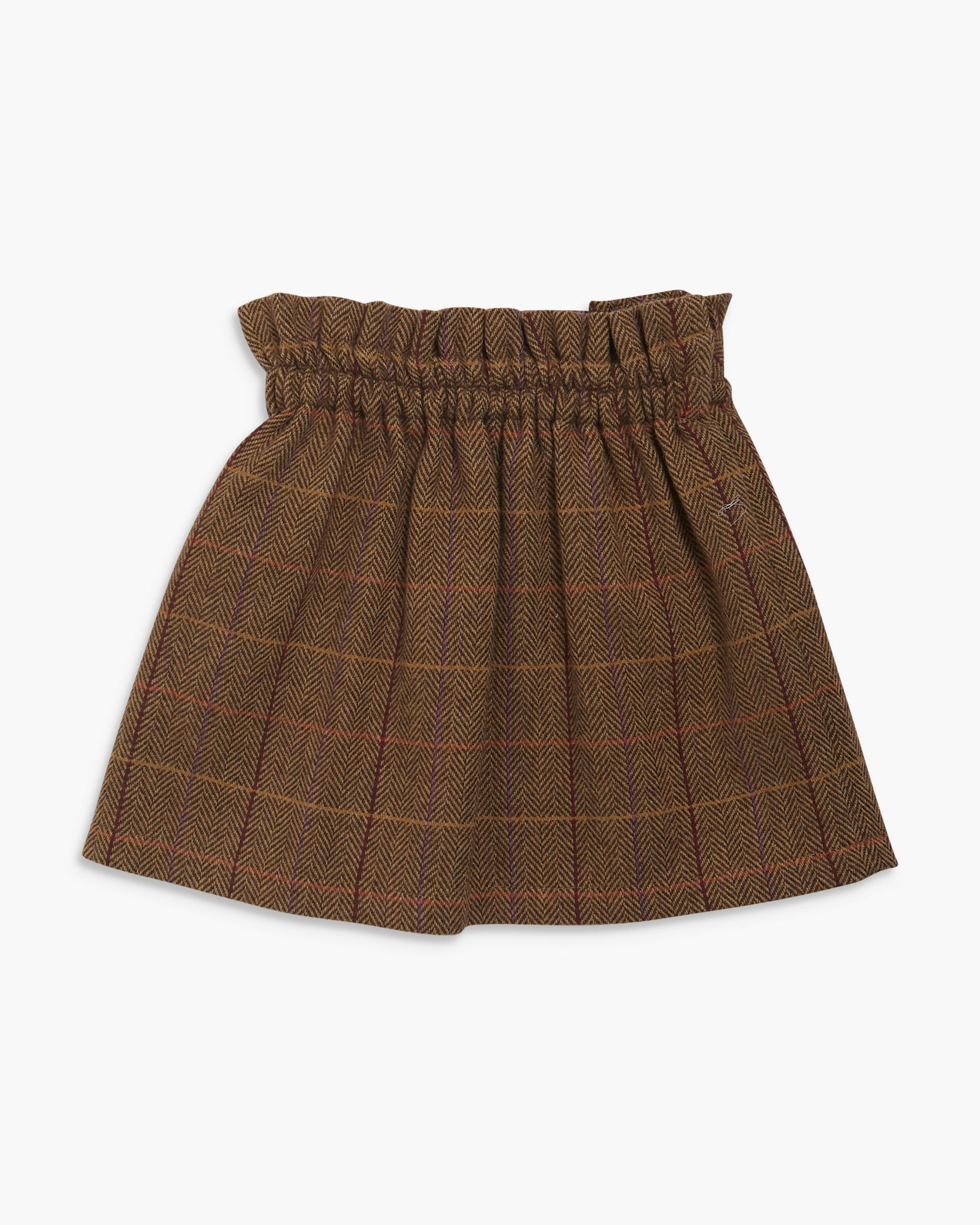 Viana Skirt Brown Tweed