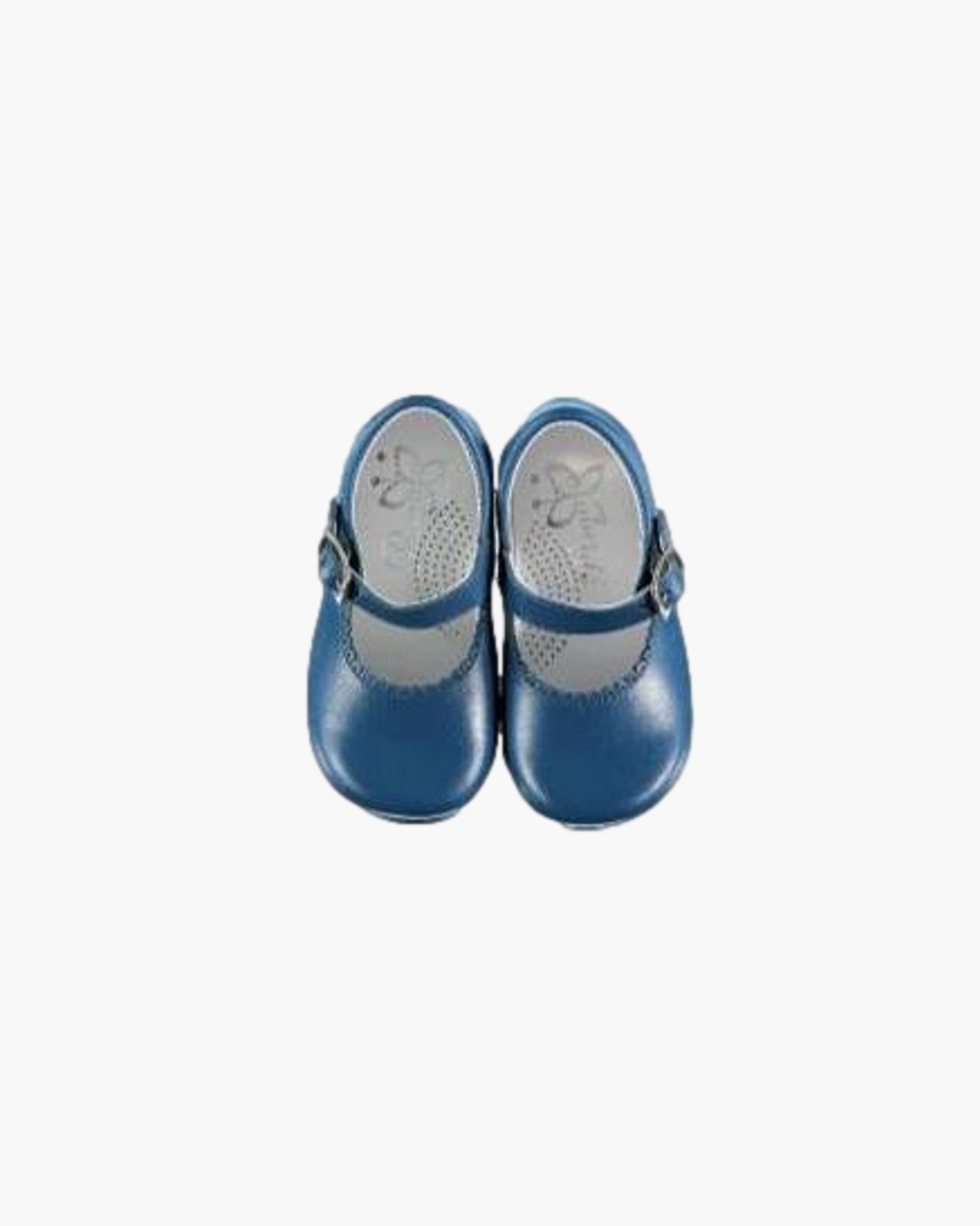 Baby Girl Shoes Blue in leather Mary Jane style