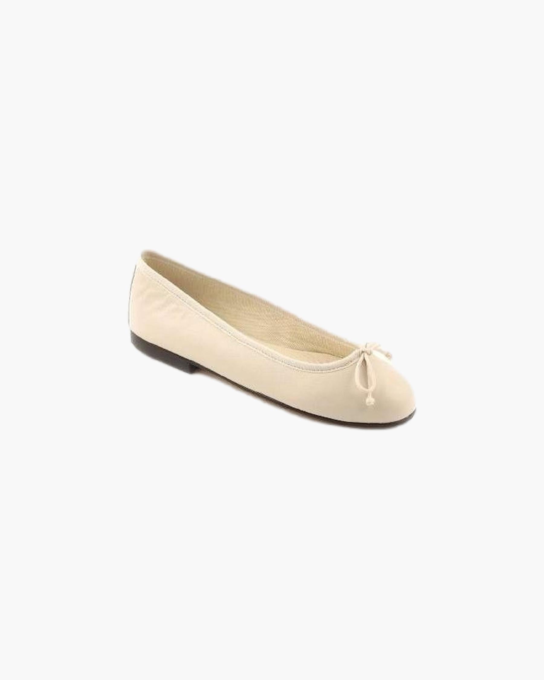 Ballet Leather Pumps Ivory