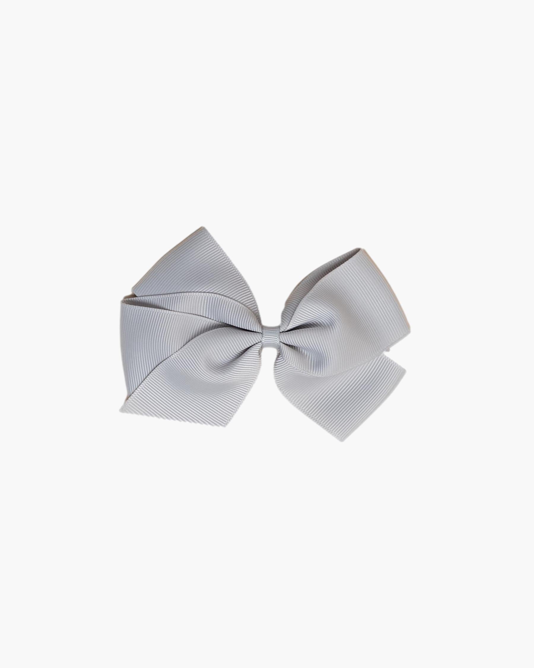 Large Hair Bow Light Grey