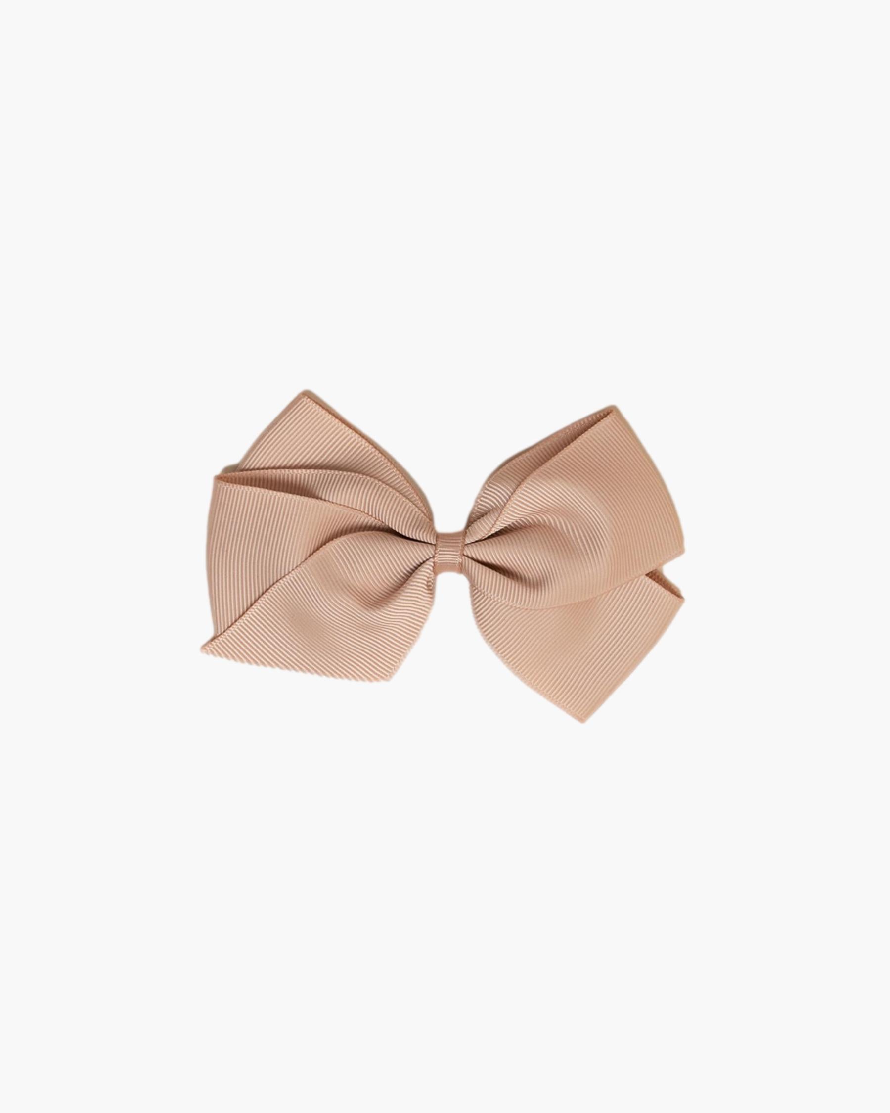 Large Hair Bow Tan