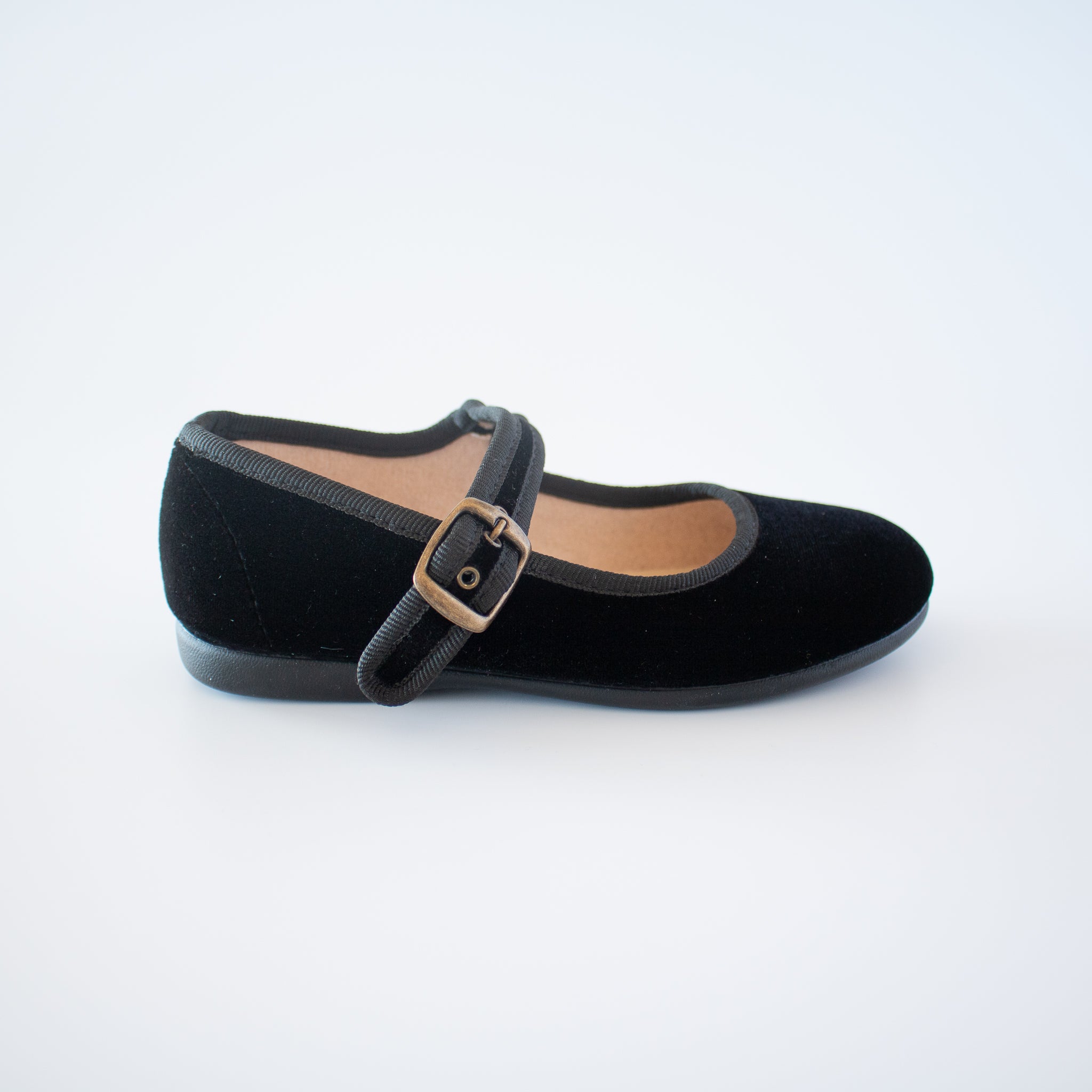 Girl Velvet Shoes Black style Mary Jane
