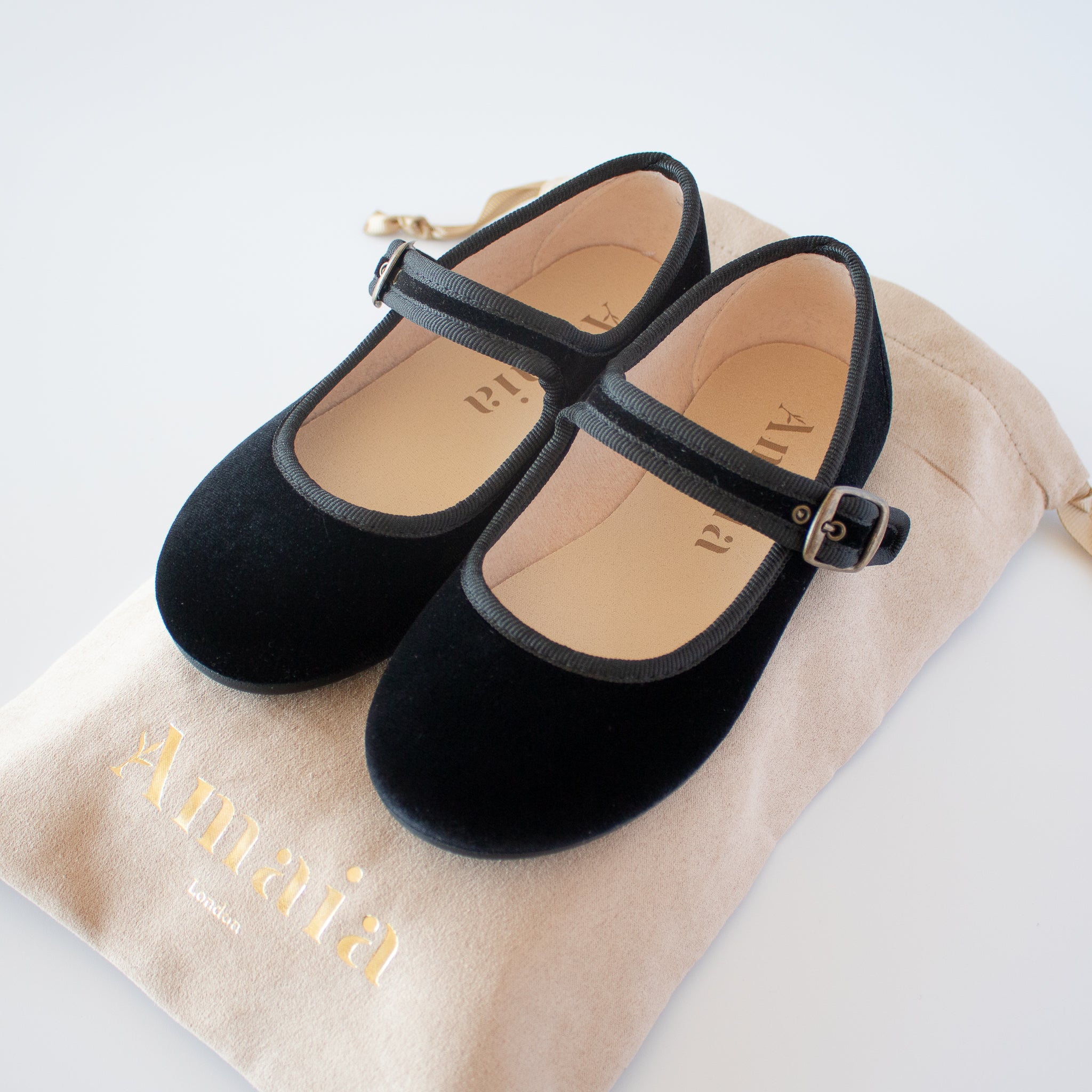 Girl Velvet Shoes Black style Mary Jane