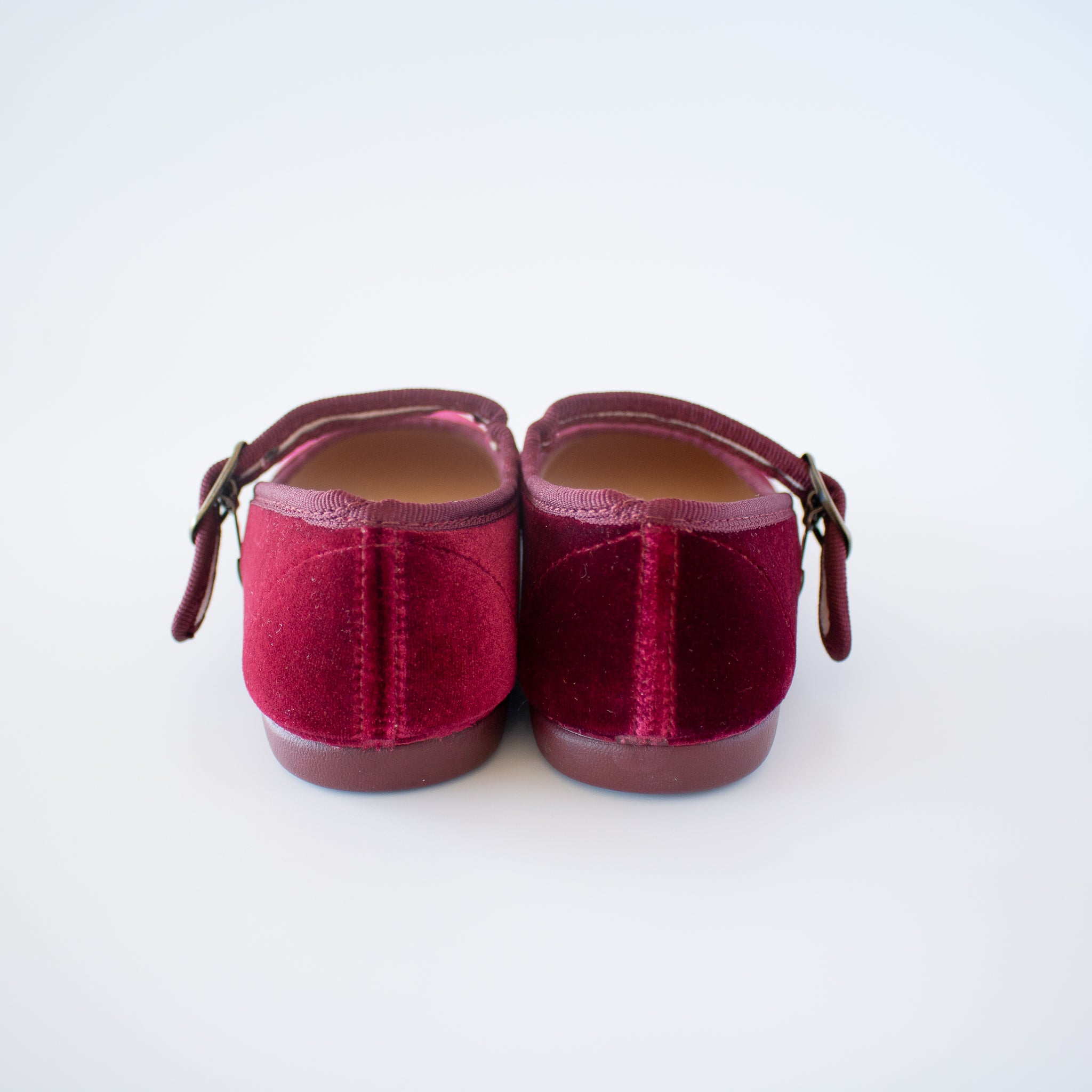 Girl Velvet Shoes Burgundy