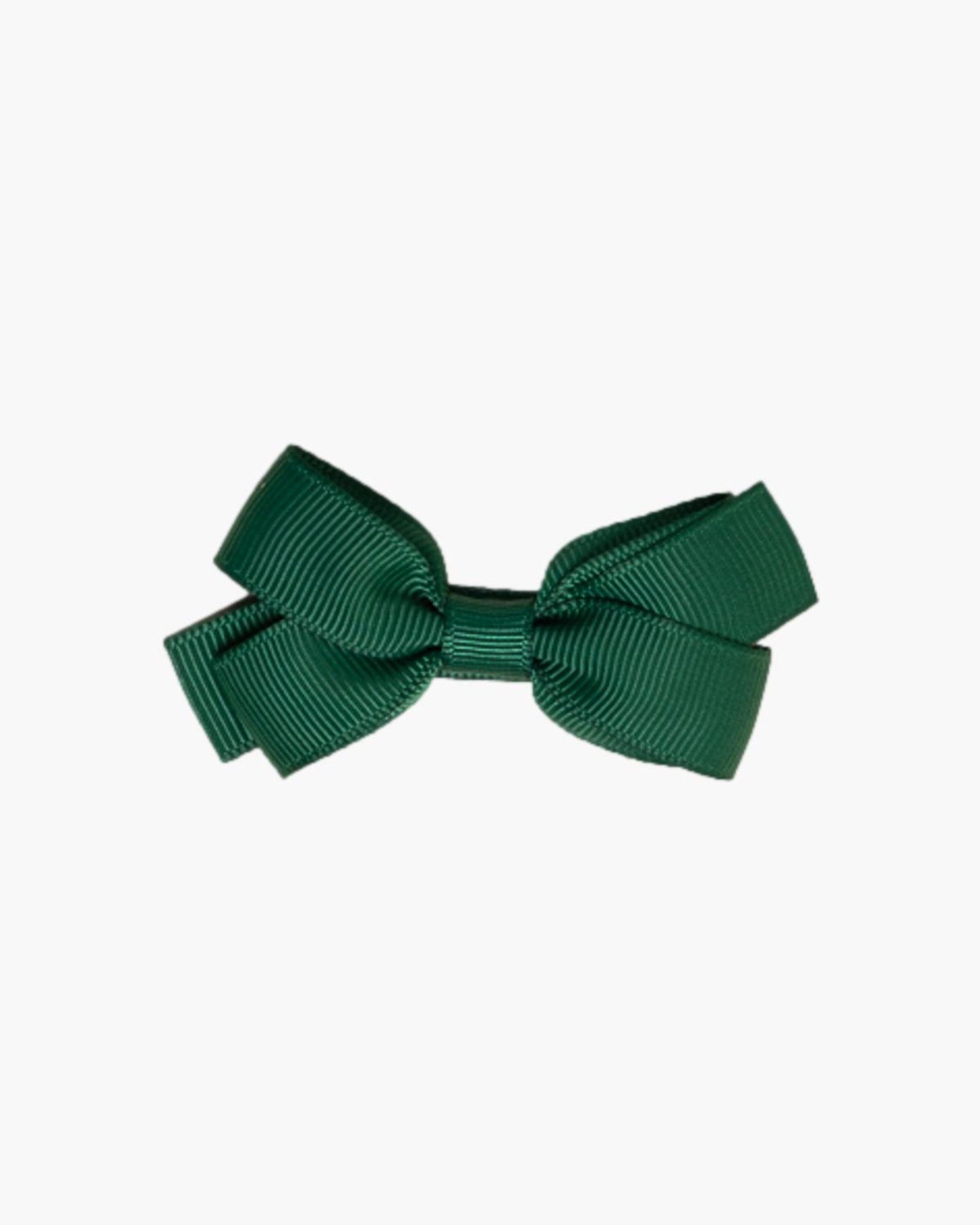 Medium Hair Bow Dark Green