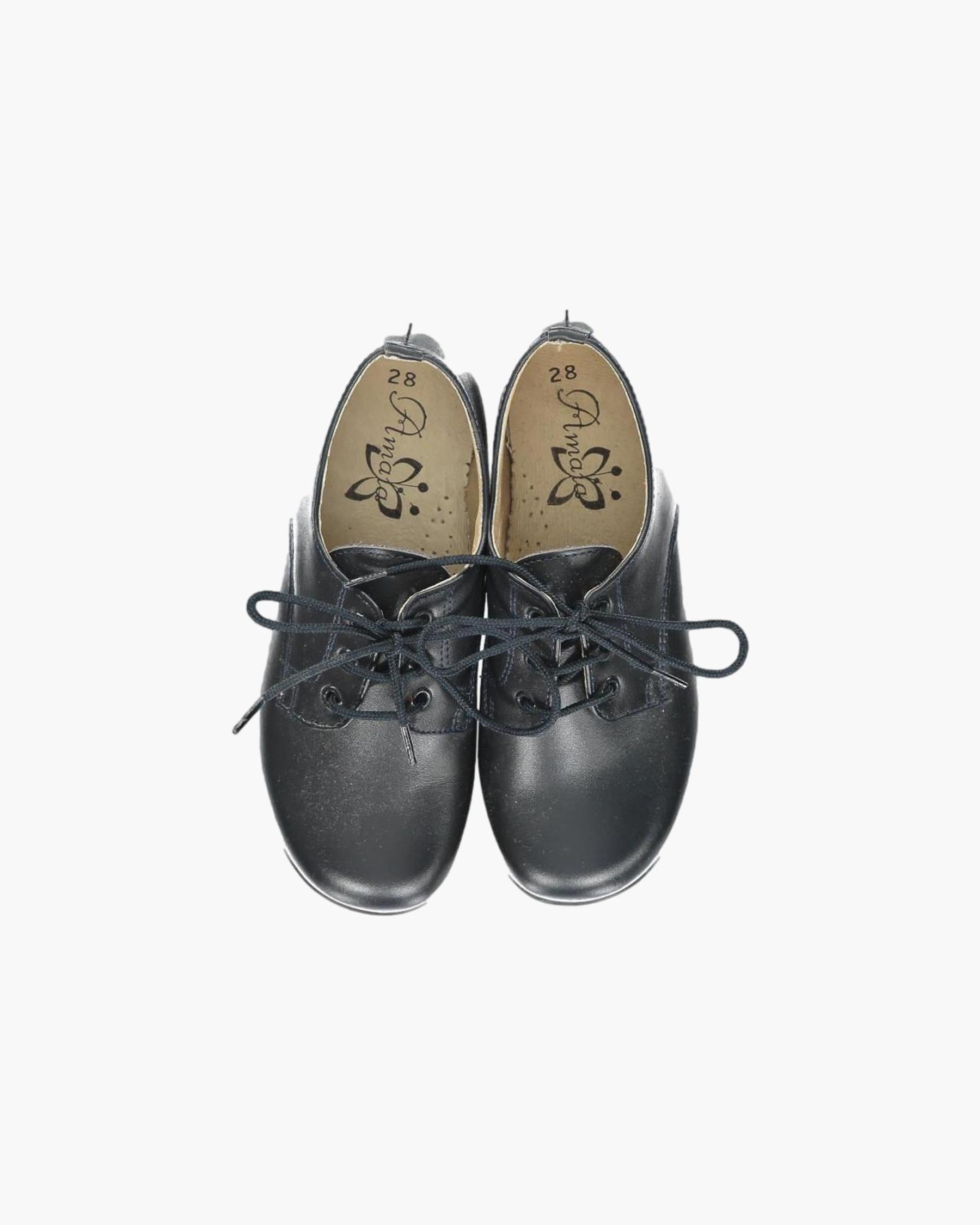 Boy Leather Lace-Up Shoes Navy