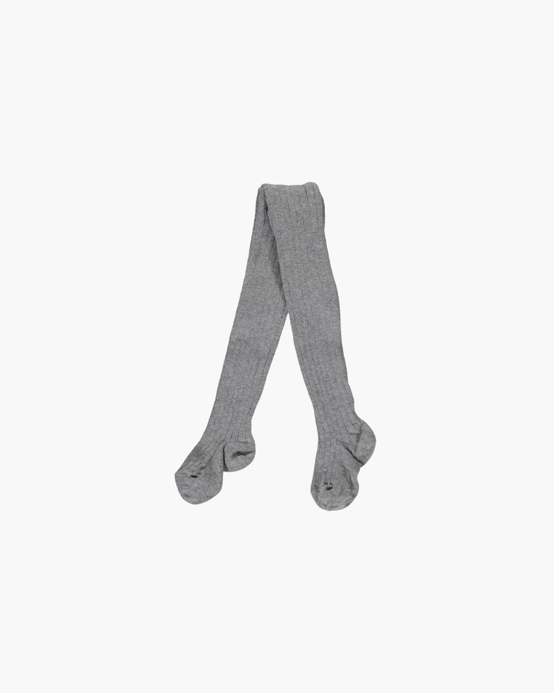 Ribbed Tights Light Grey
