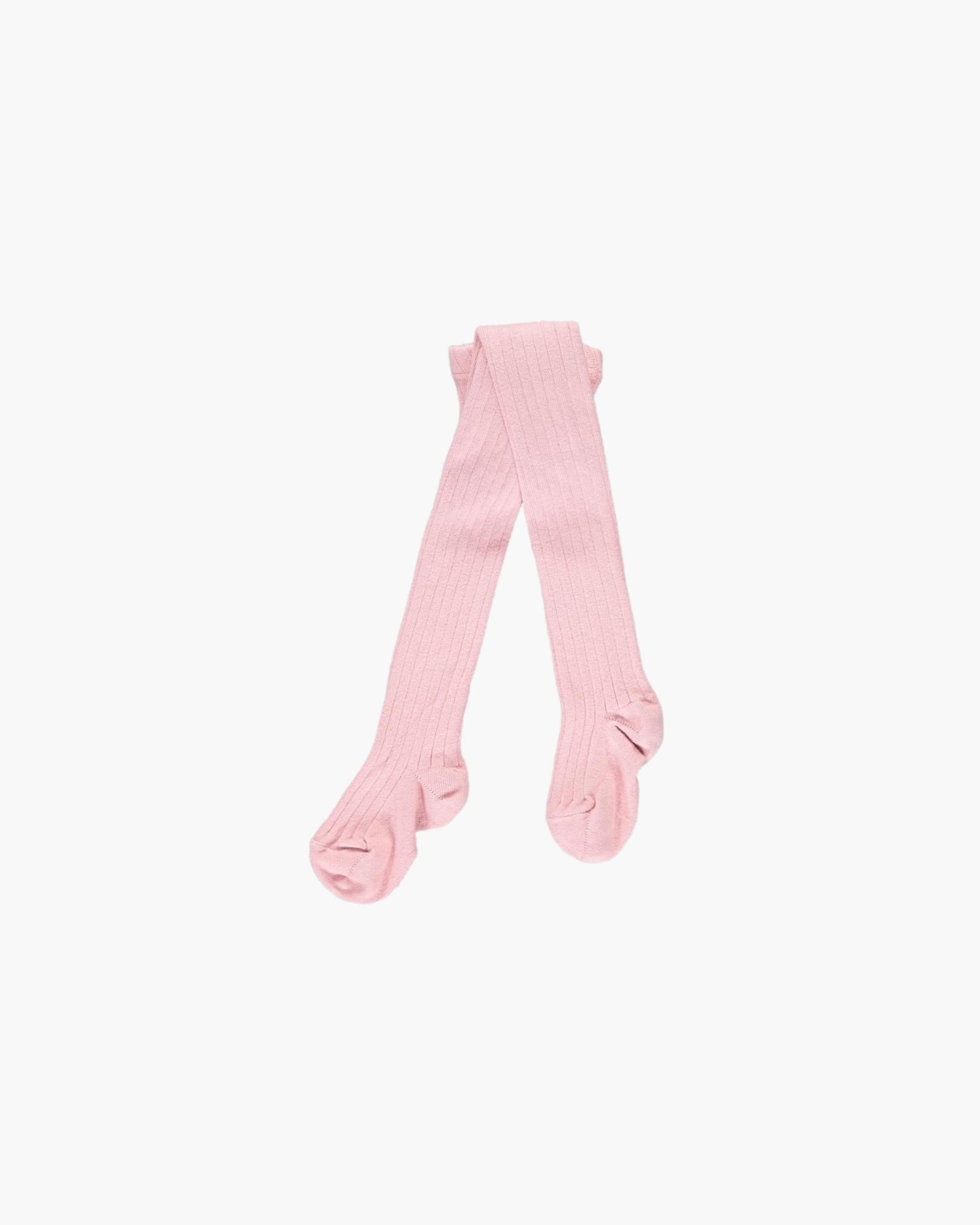 Ribbed Tights Dusty Pink