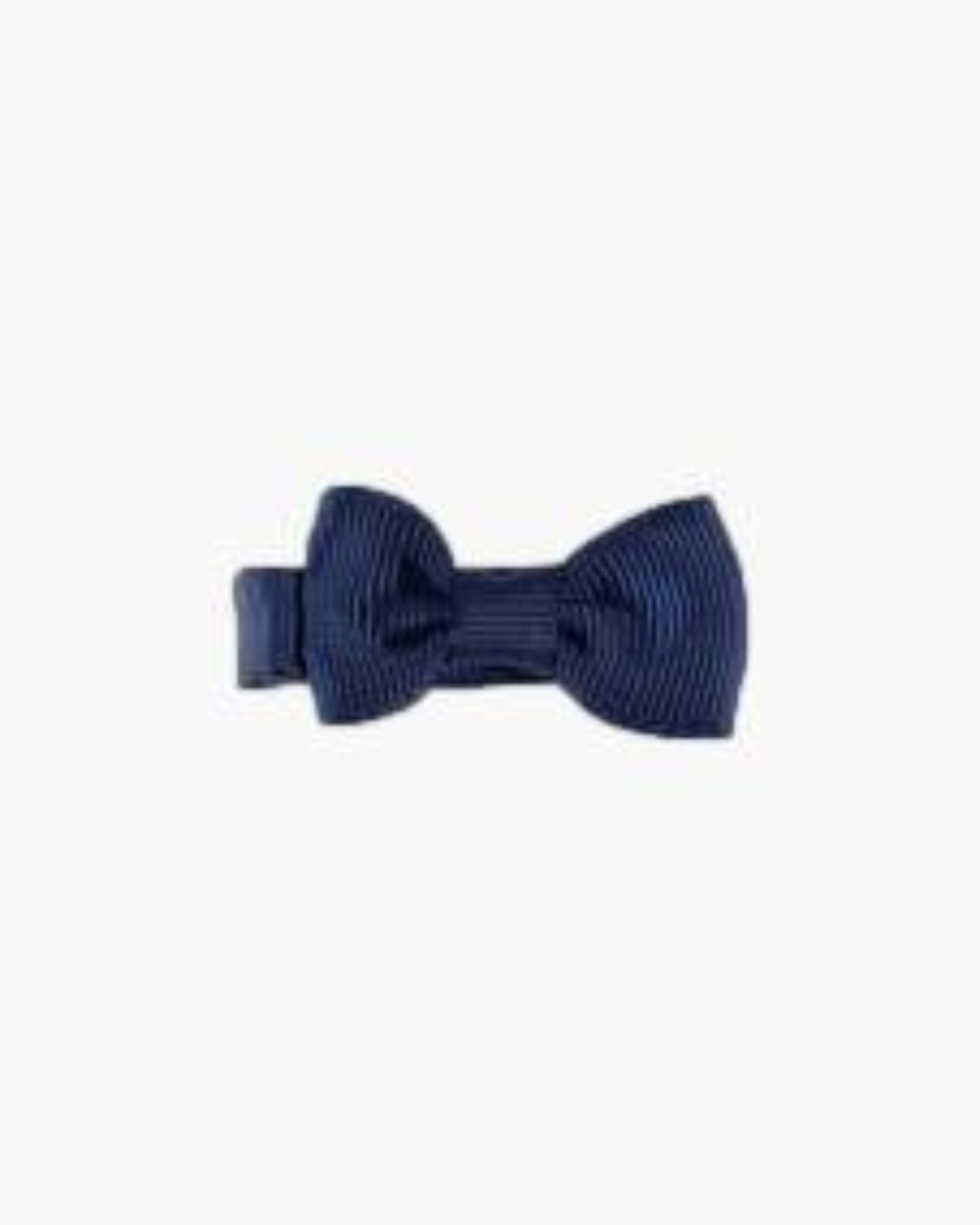 Small Hair Bow Navy