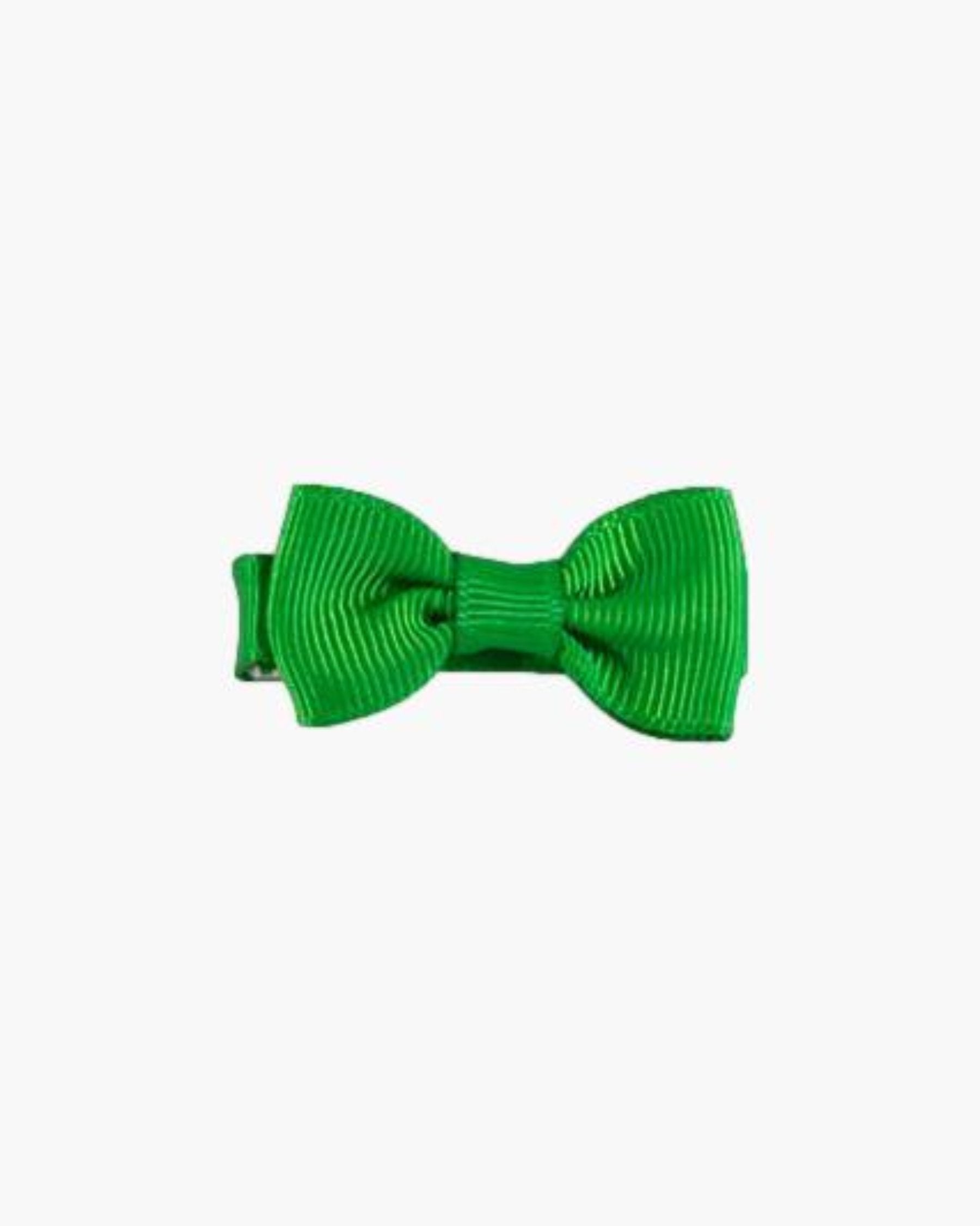 Small Hair Bow Emerald Green