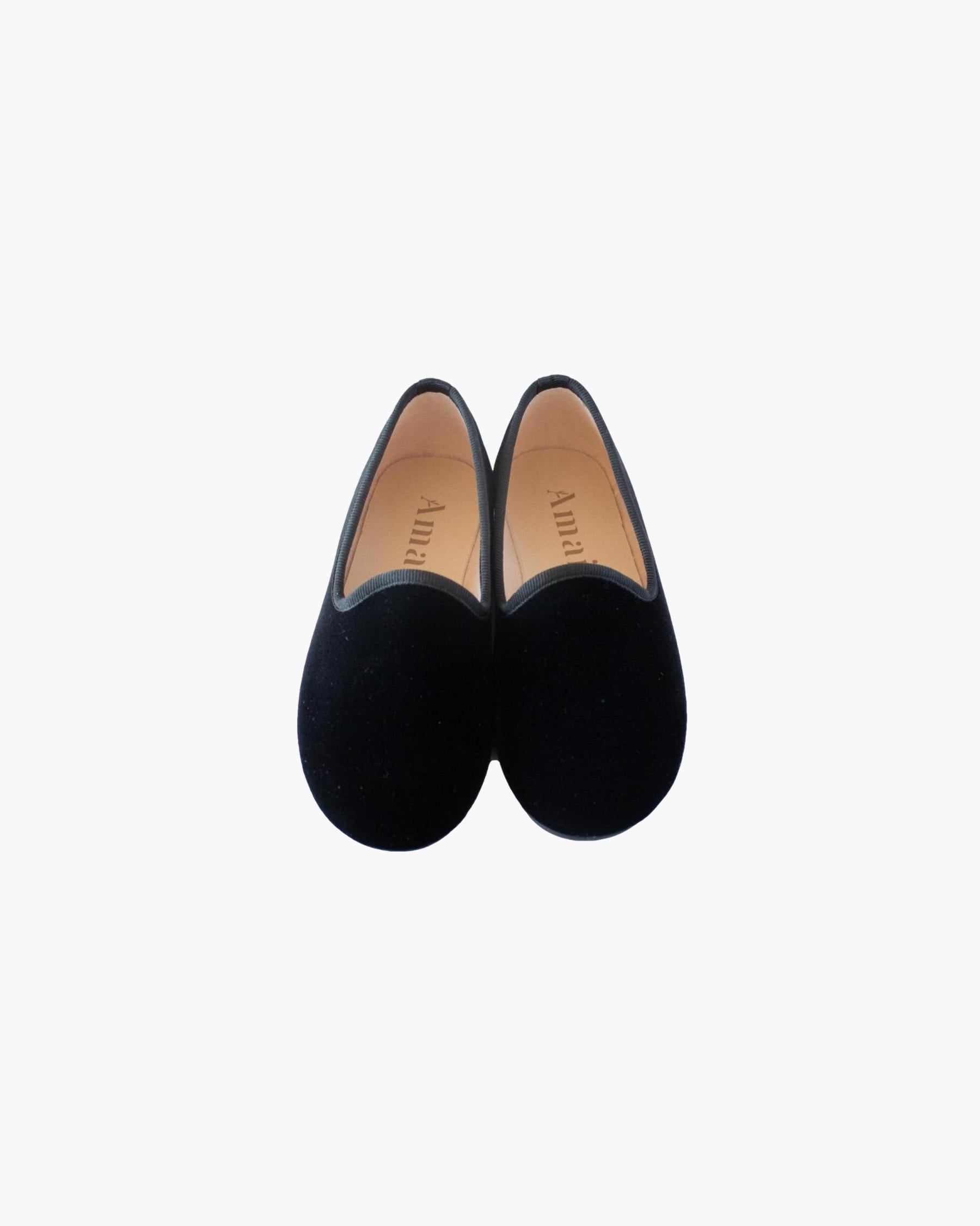 Velvet Slippers Shoes Black