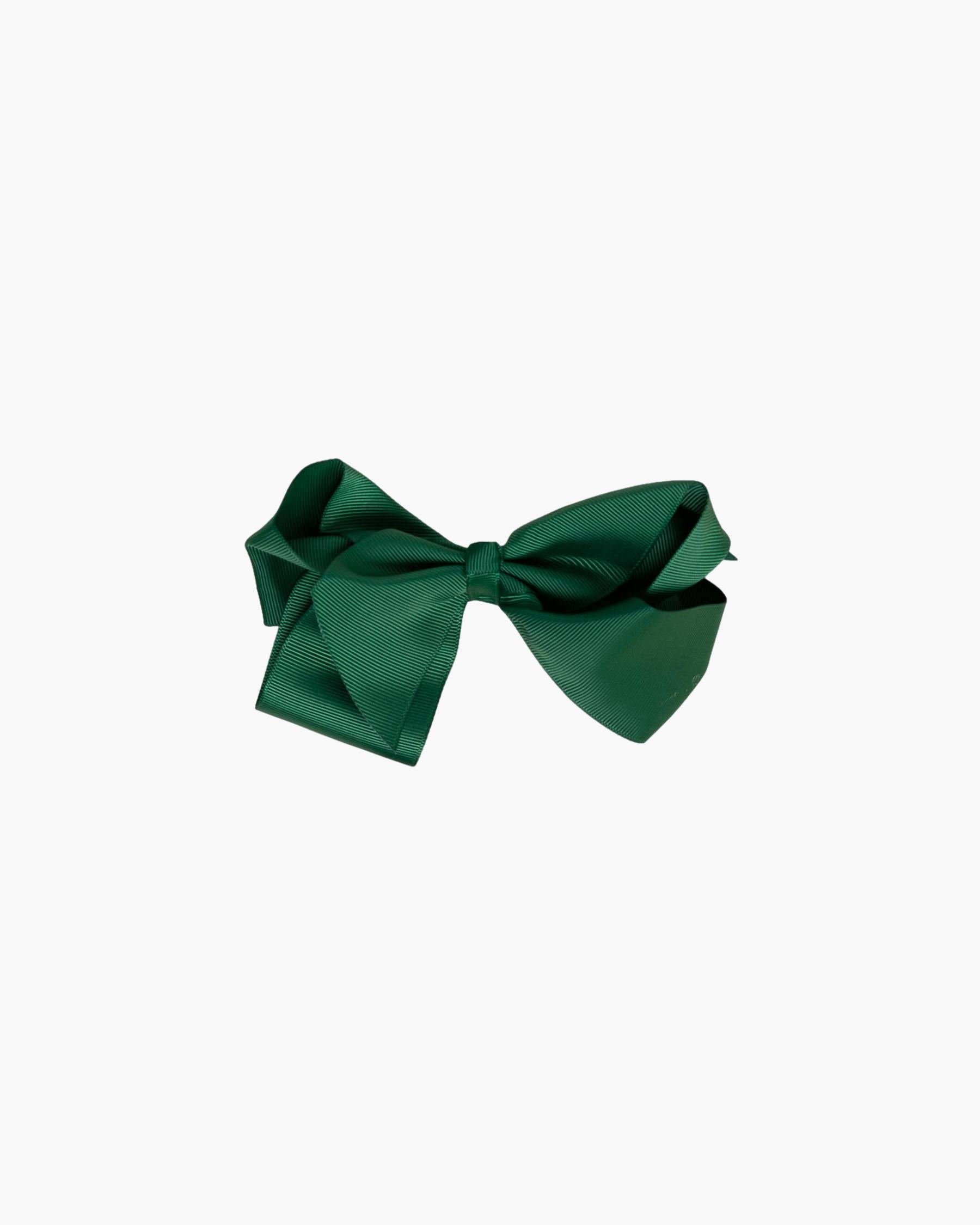 X-Large Hair Bow Dark Green