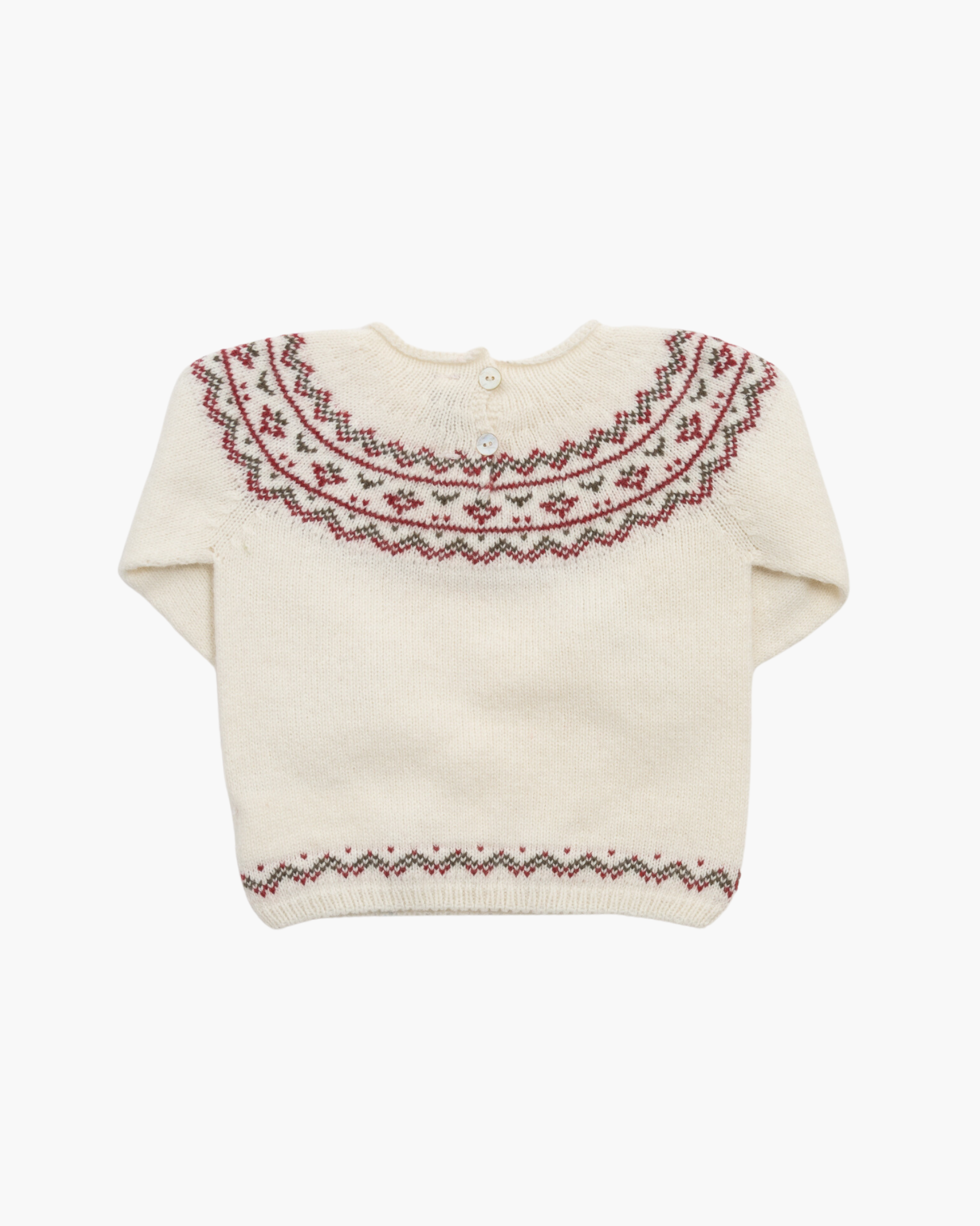 Andrea Fairisle Cream Jumper