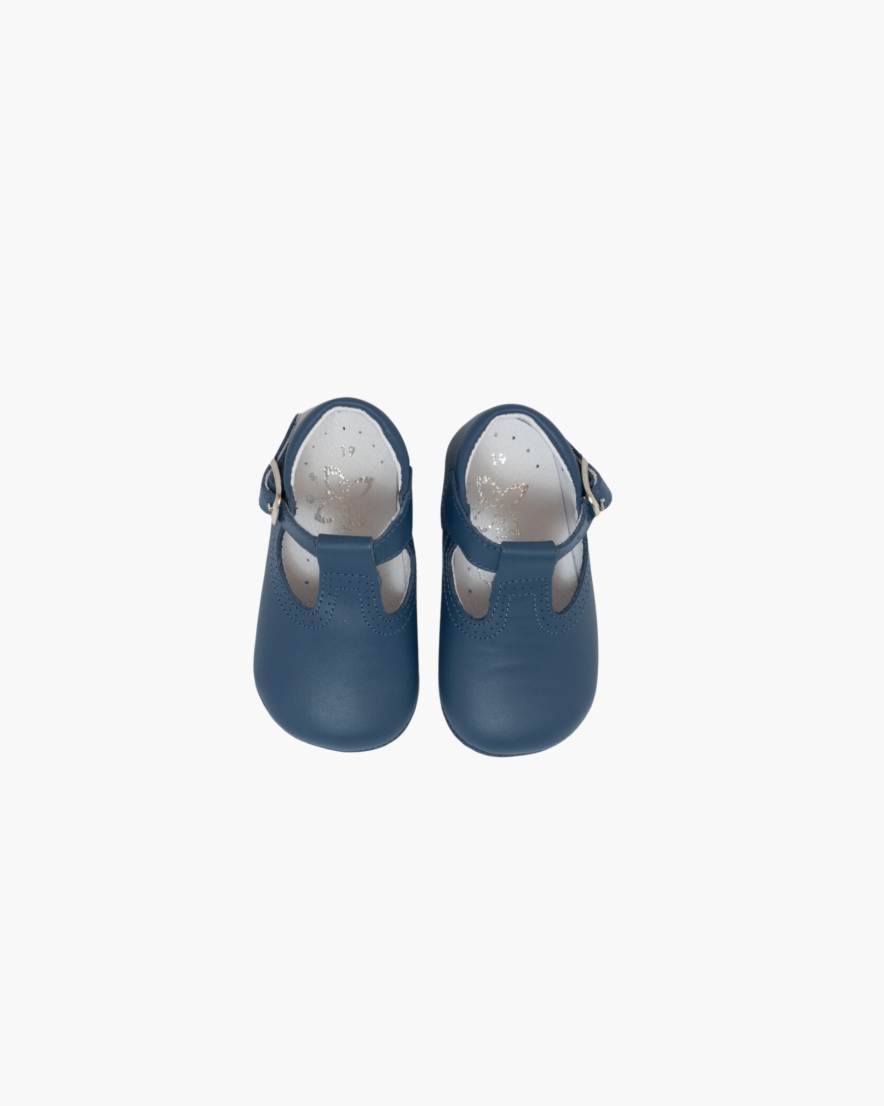 Baby Boy Pram T-Bar Shoes Denim