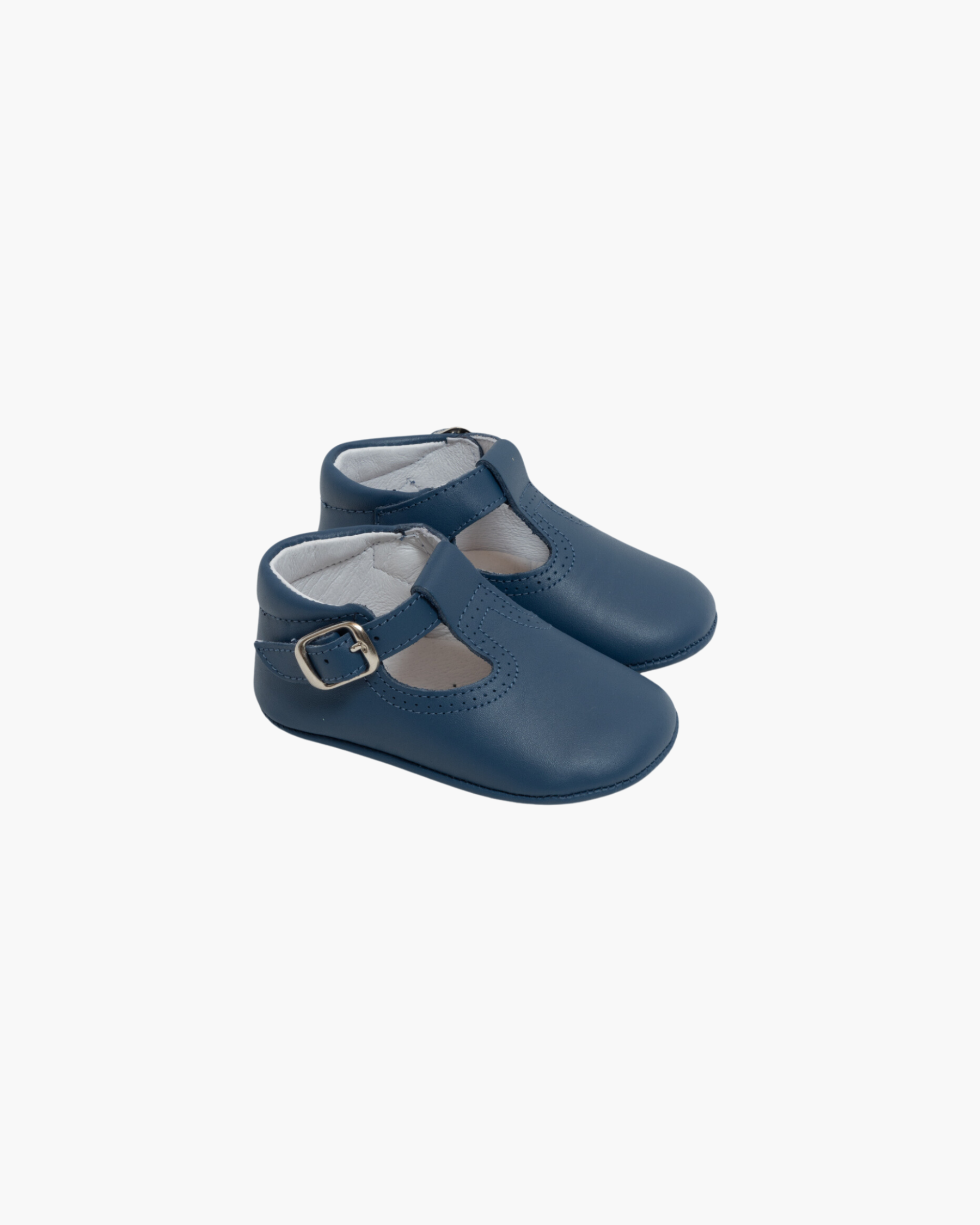 Baby Boy Pram T-Bar Shoes Denim