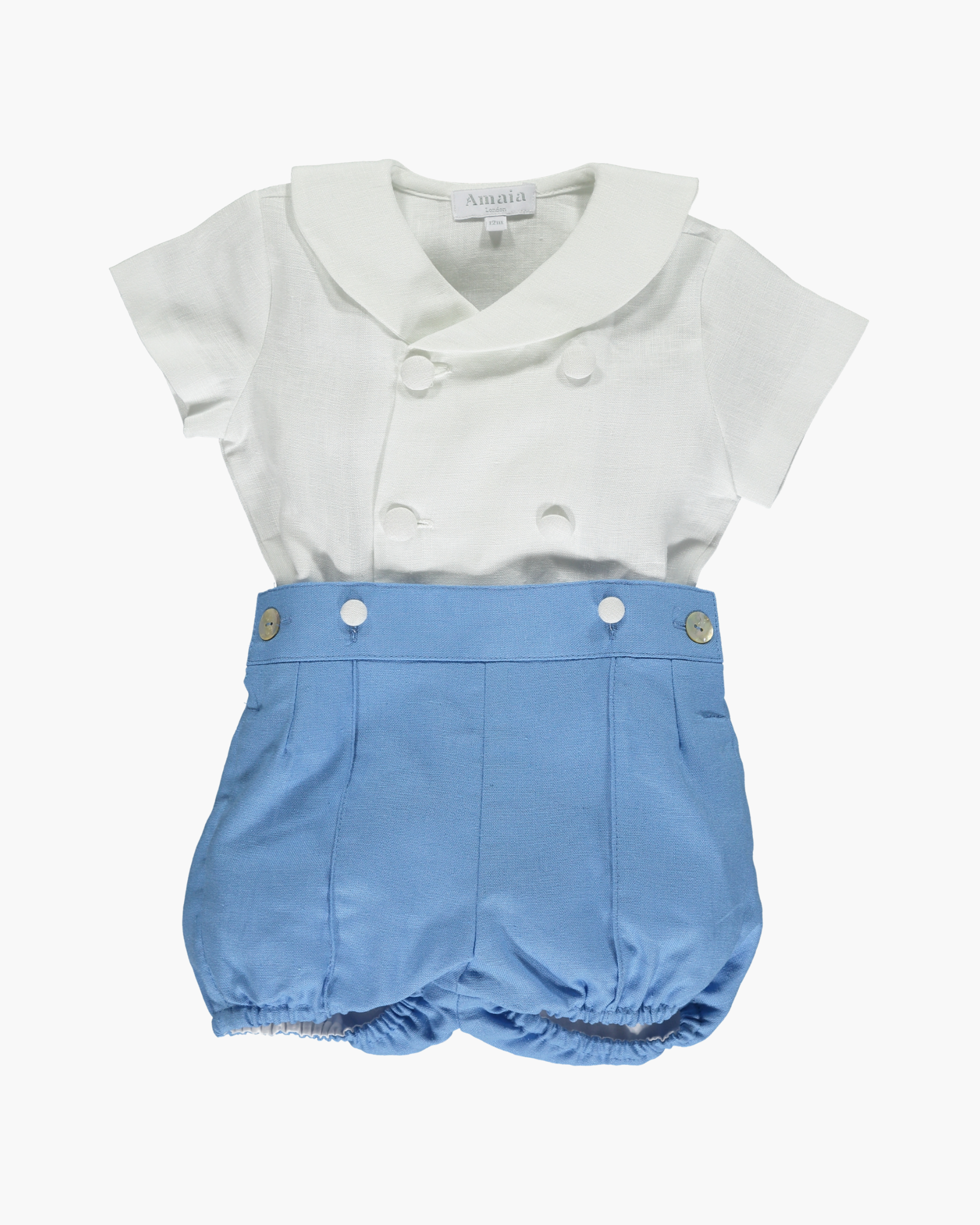 Basil Baby Set Blue Linen