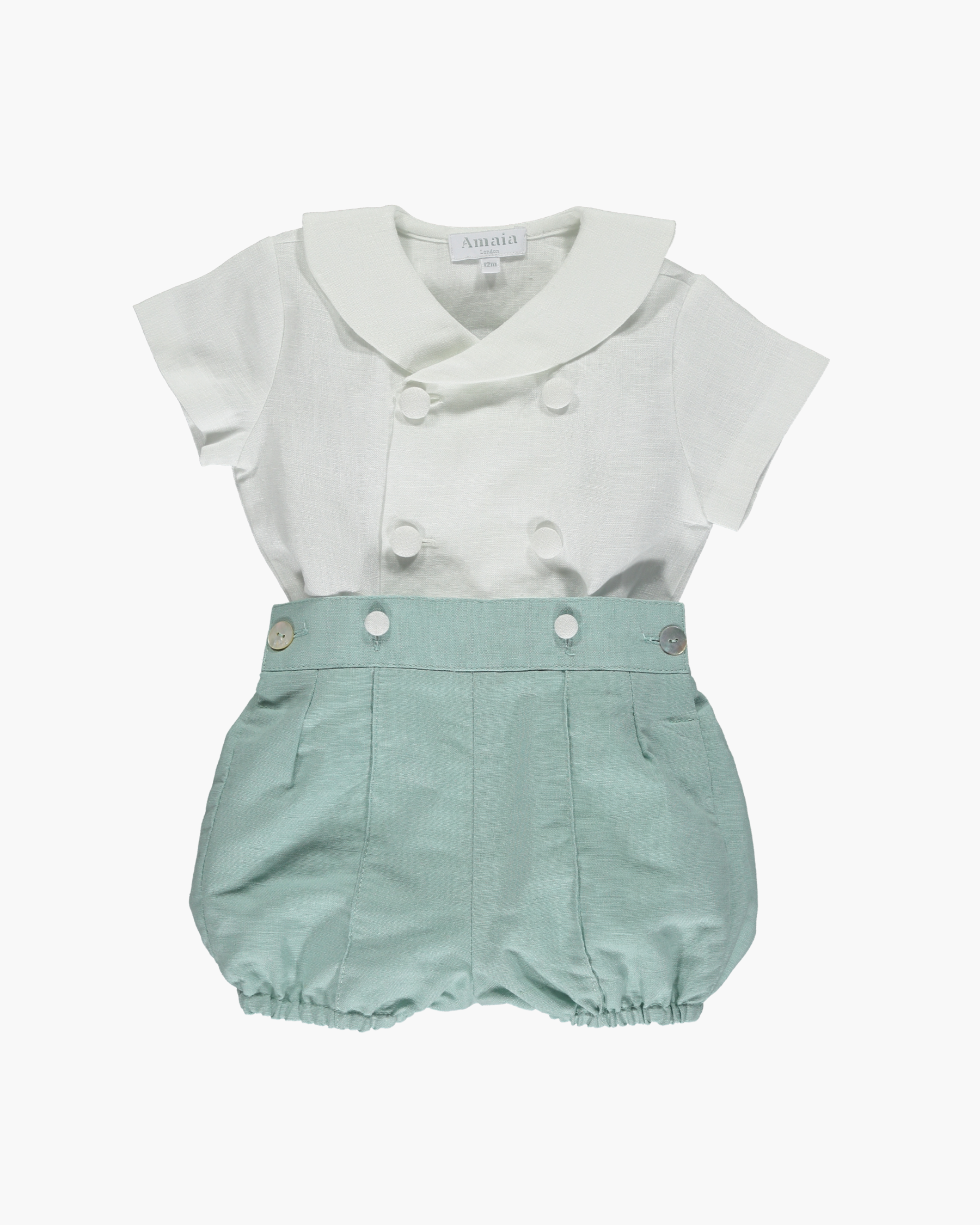 Basil Baby Set Green Linen