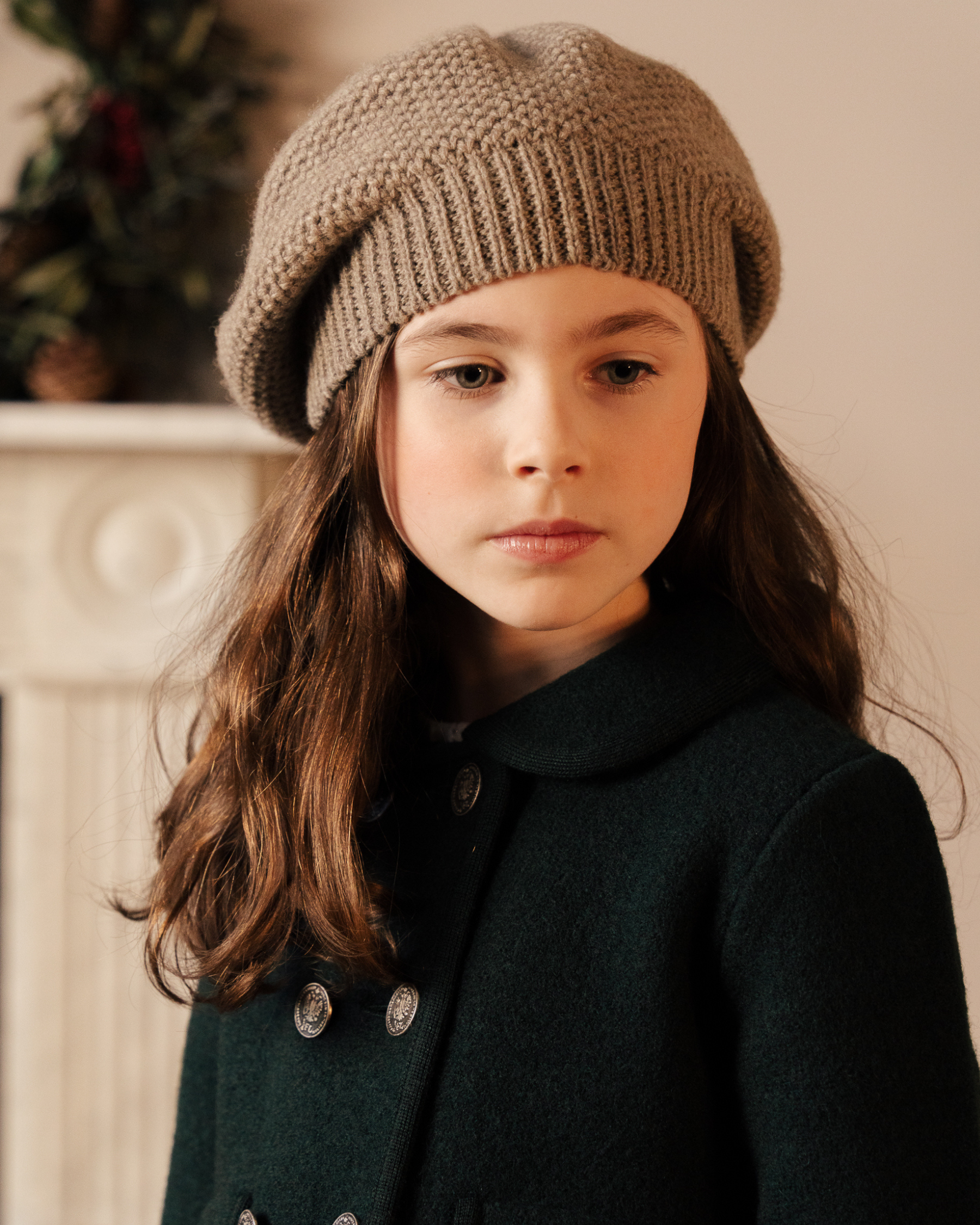 Knitted Beret Taupe