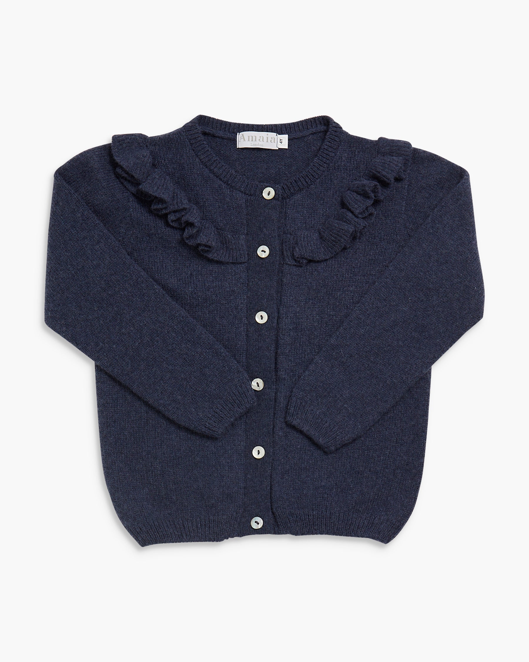 Carla Ruffle Cardigan Navy