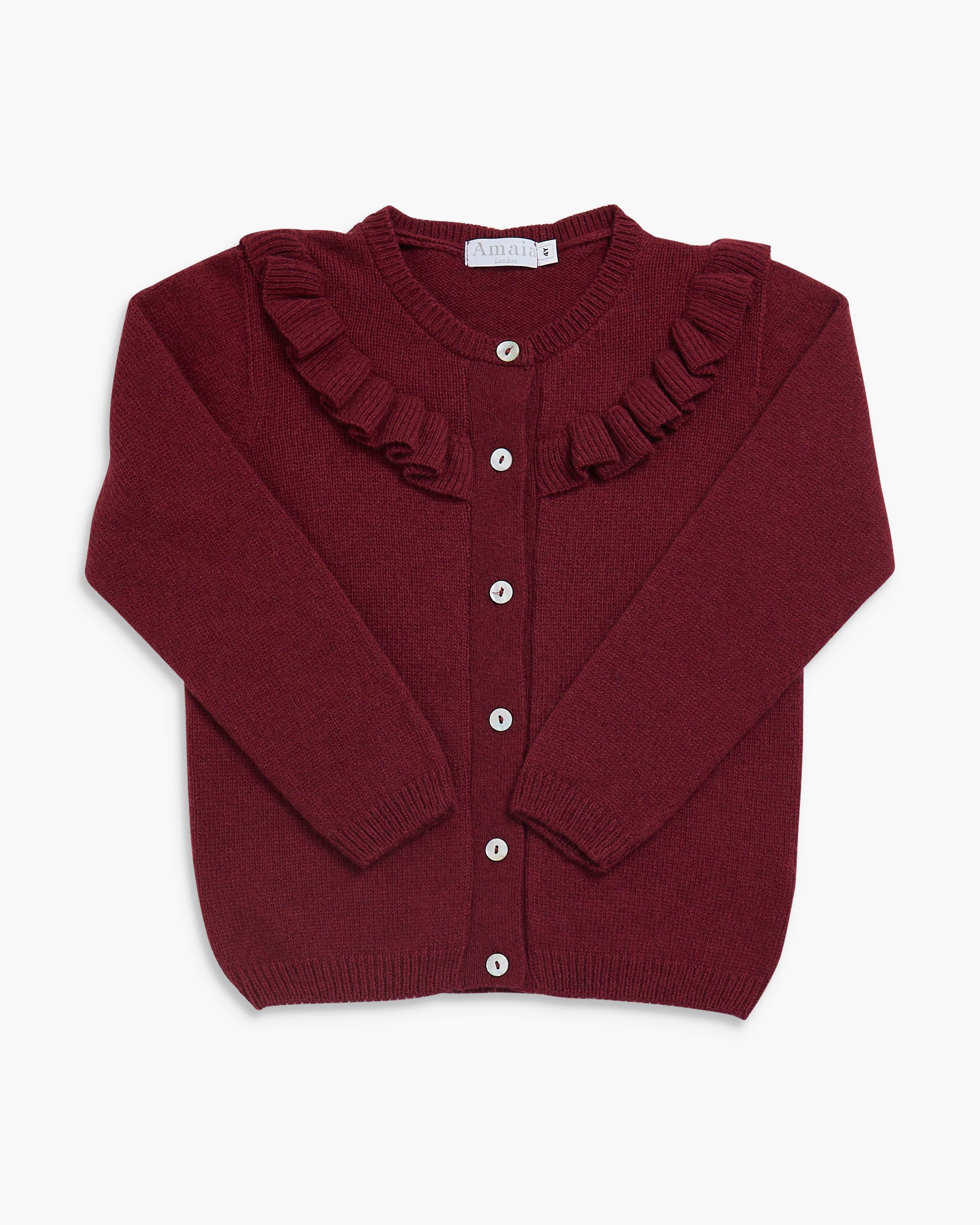 Carla Ruffle Cardigan Rust