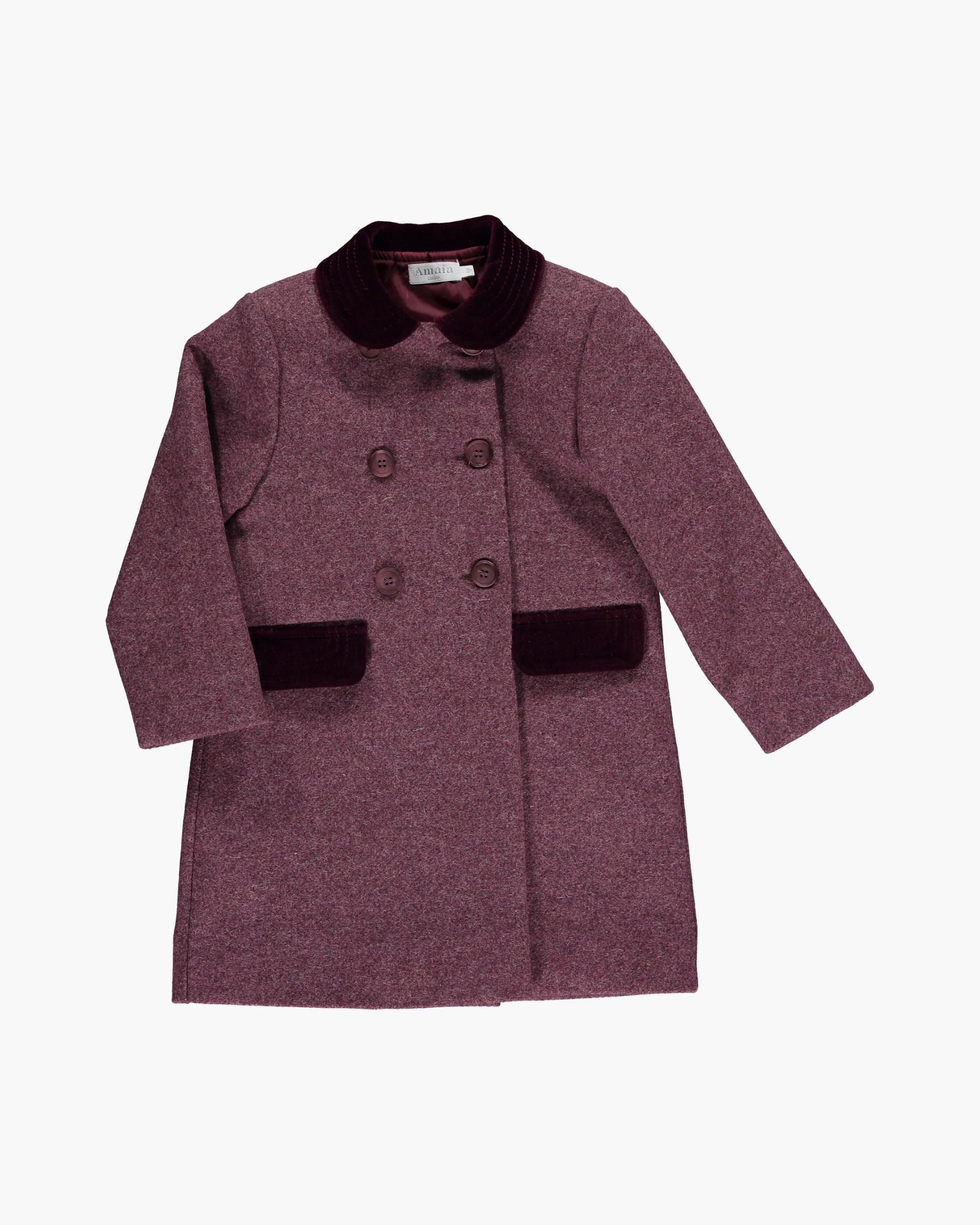 Tweed Classic Coat Plum