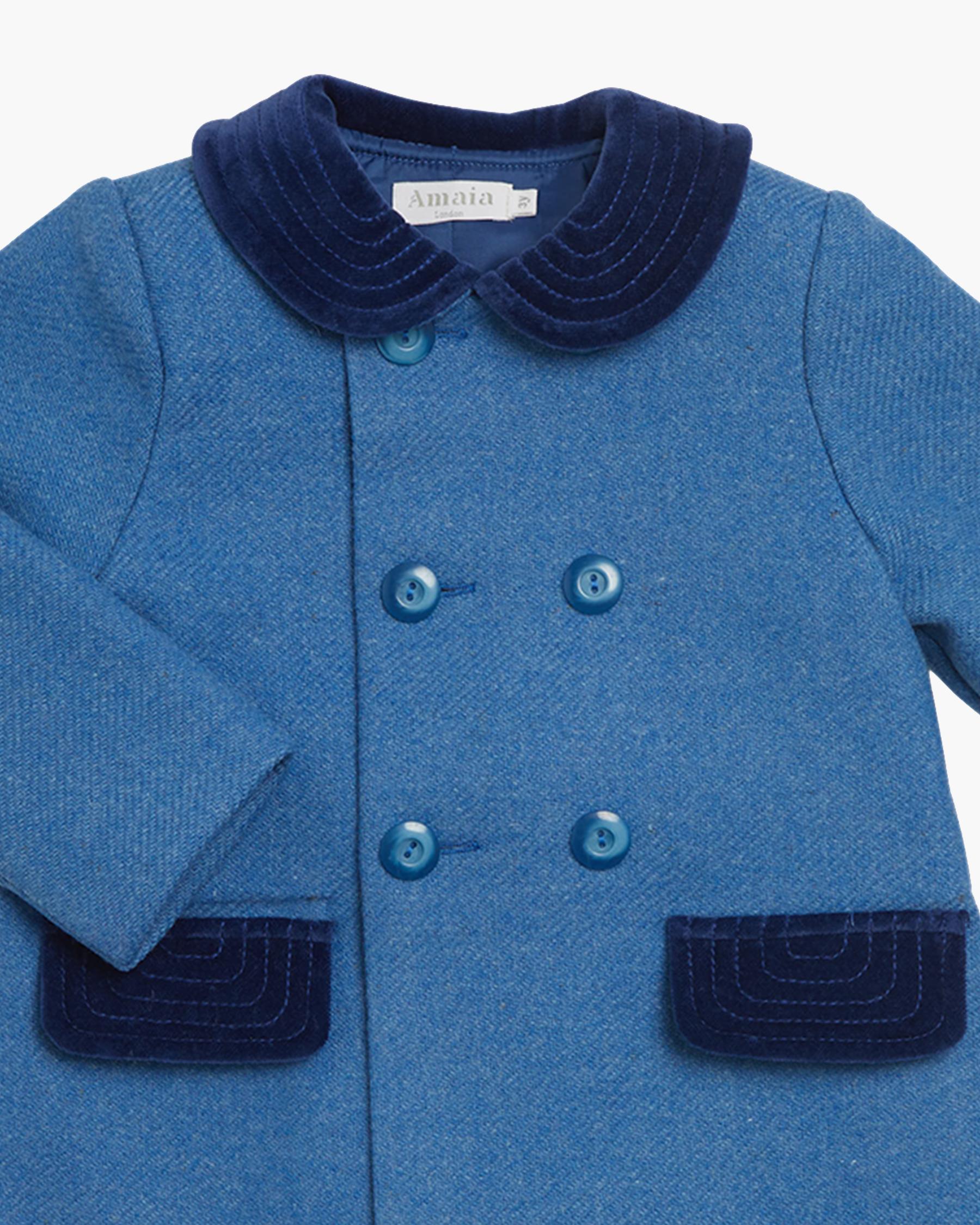 Tweed Classic Coat Blue