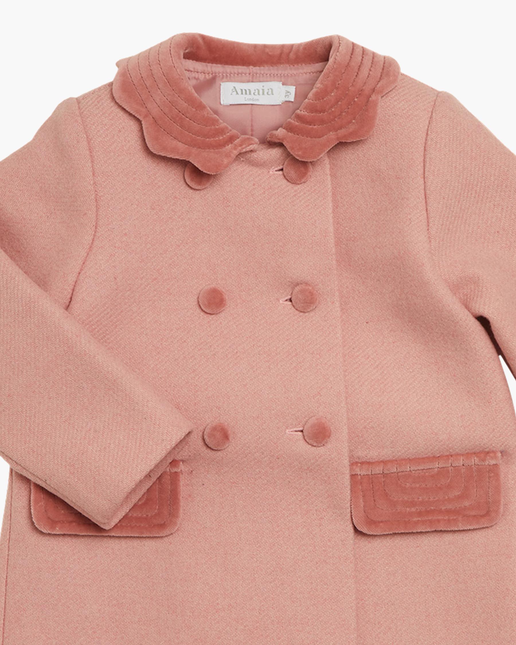 Tweed Classic Coat Pink