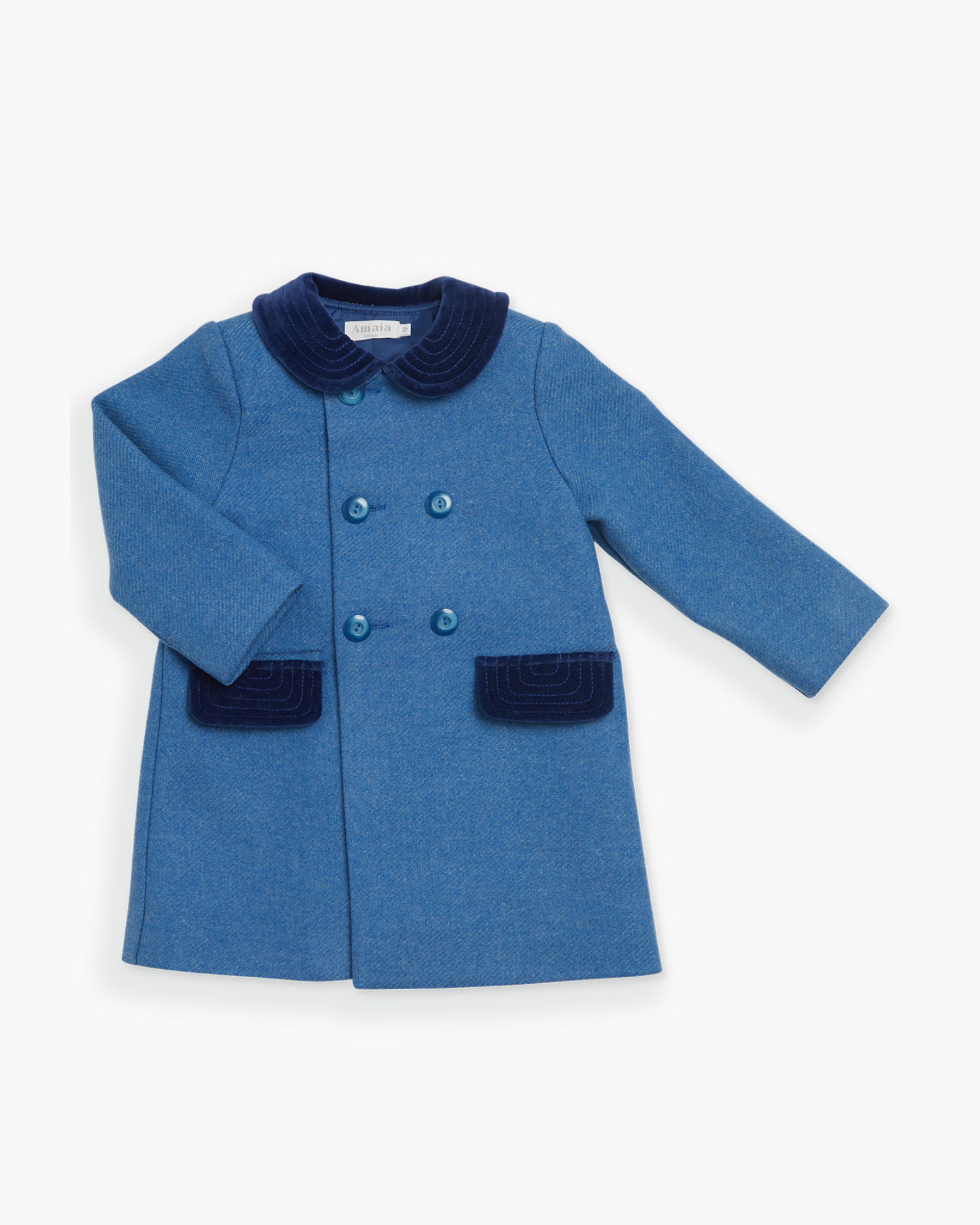 Tweed Classic Coat Blue