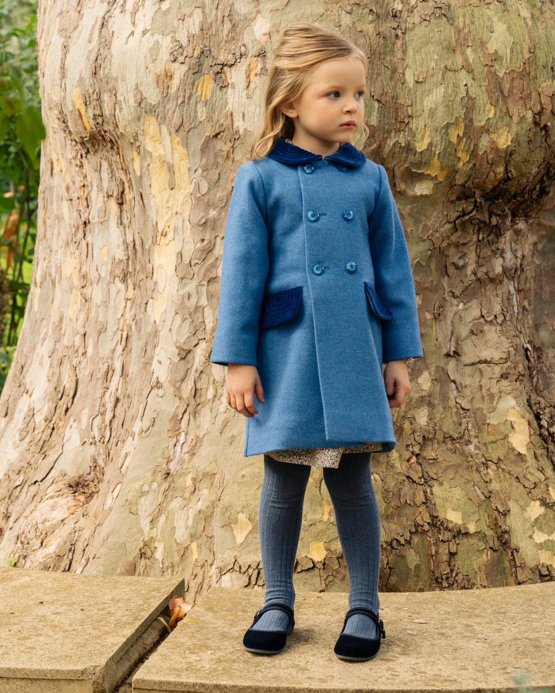 Tweed Classic Coat Blue