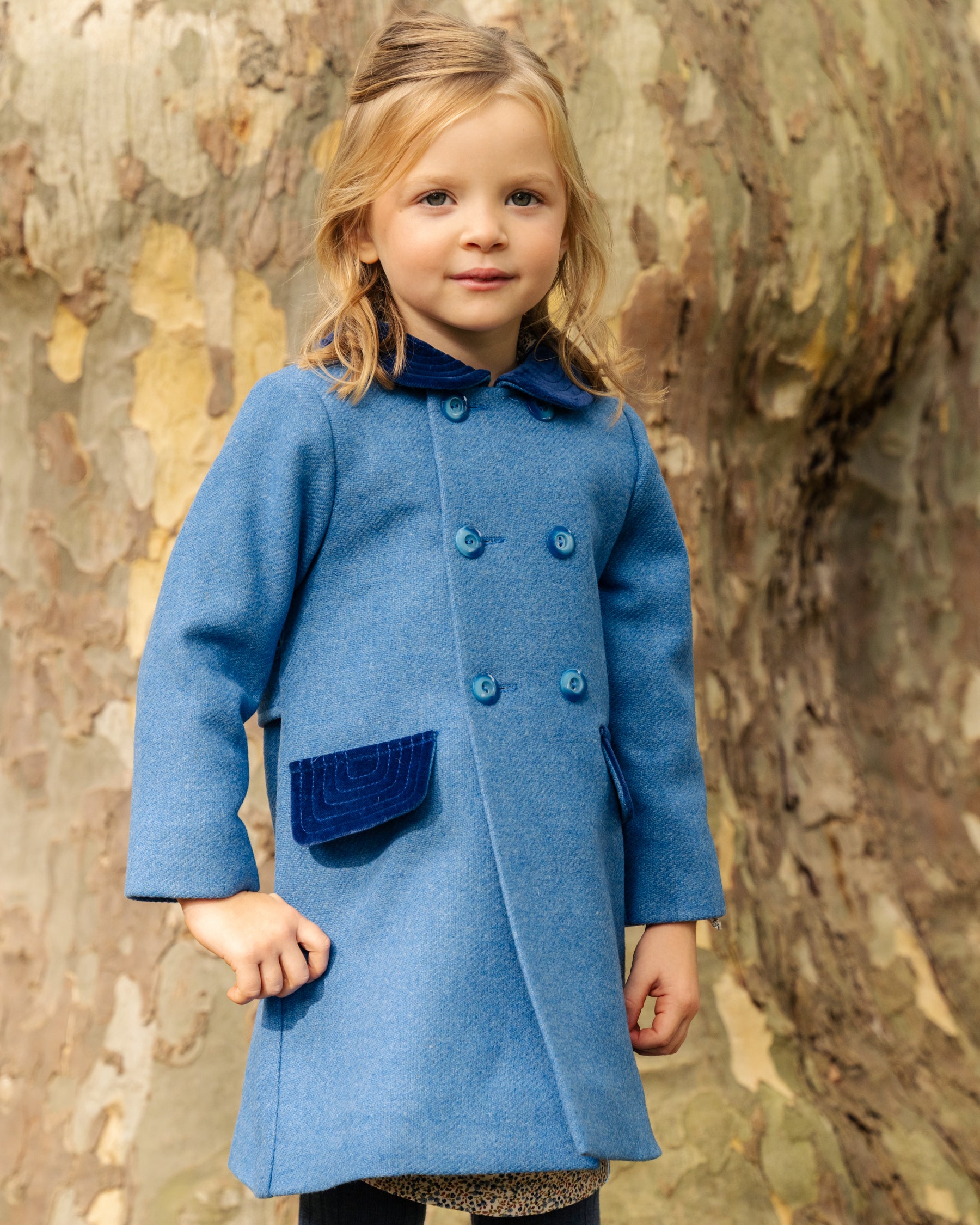 Tweed Classic Coat Blue