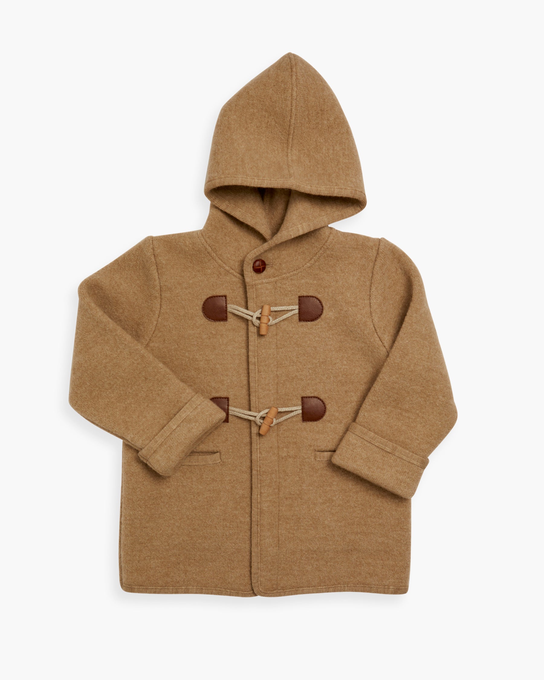 Hooded Duffle Coat Beige