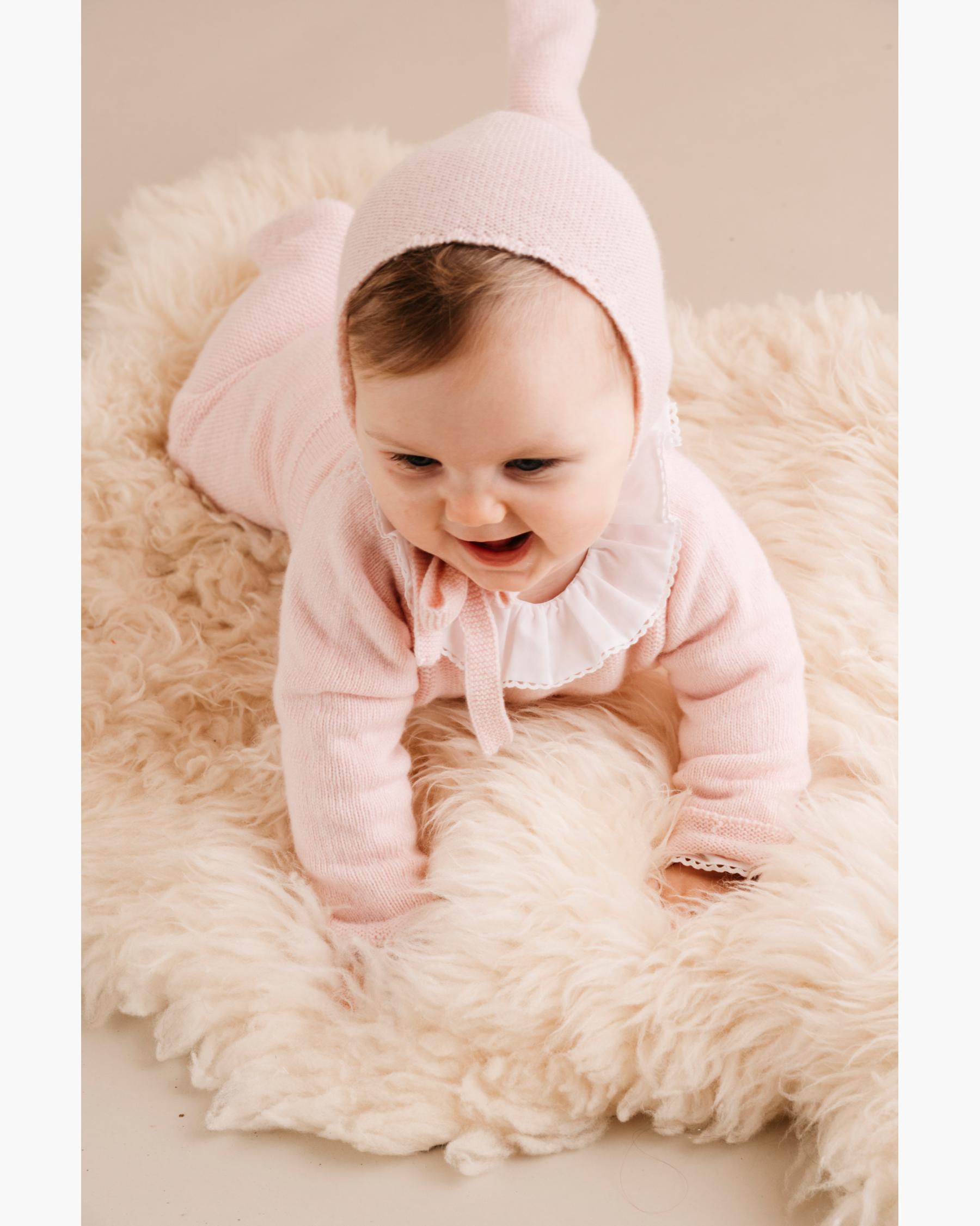 Eli Knitted Baby Set Pink