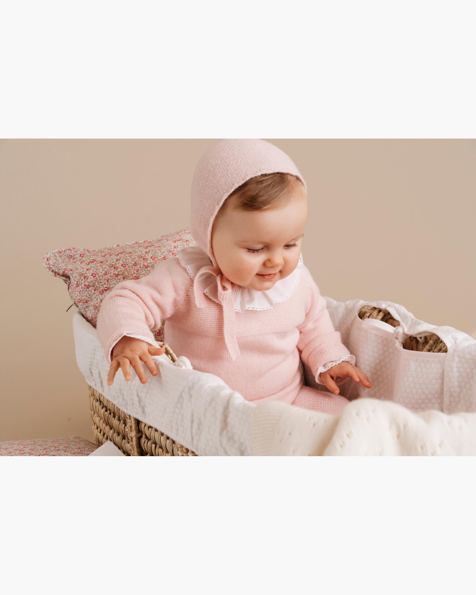 Eli Knitted Baby Set Pink