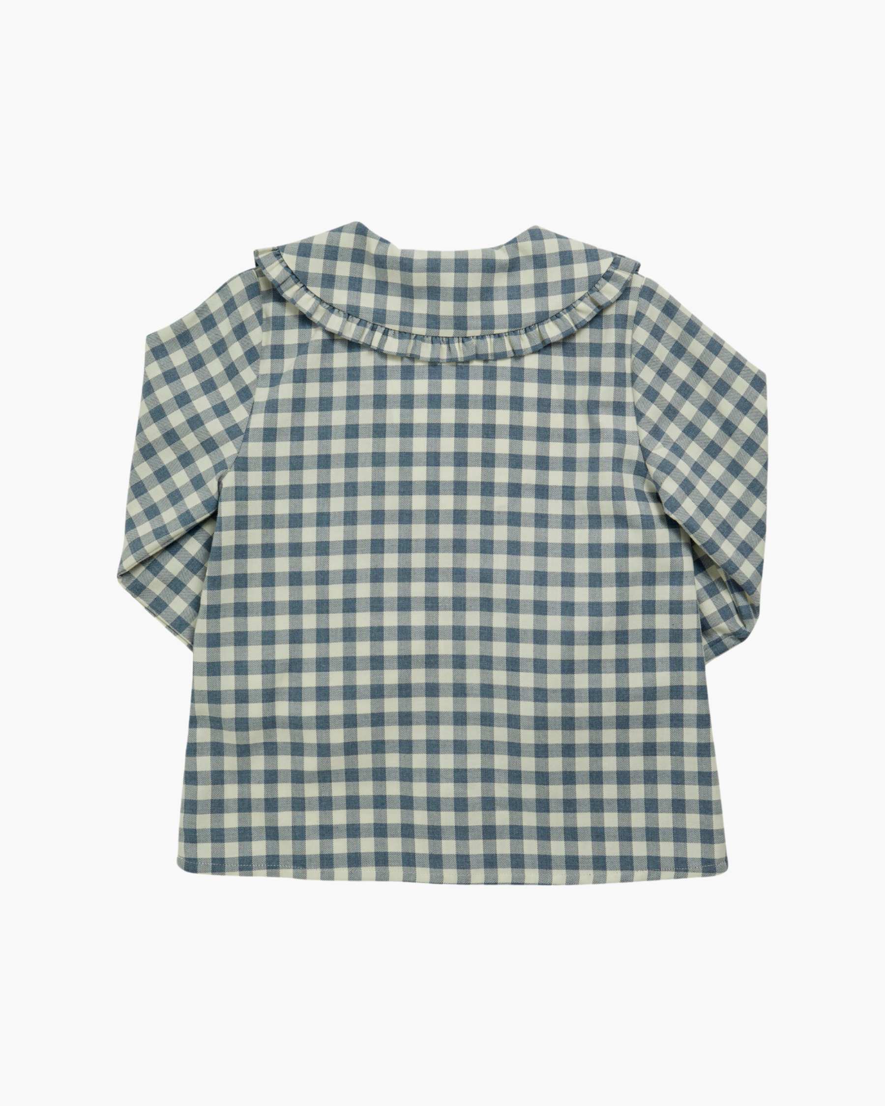 Gaya Blouse Dusty Blue Vichy