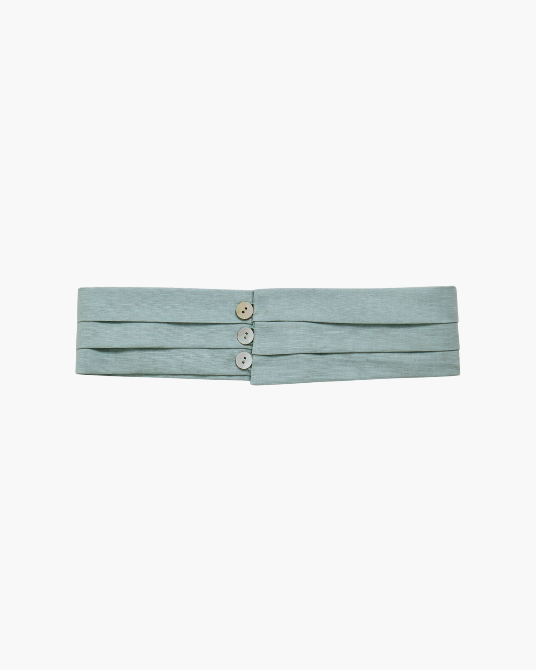 Linen Cummerbund Green