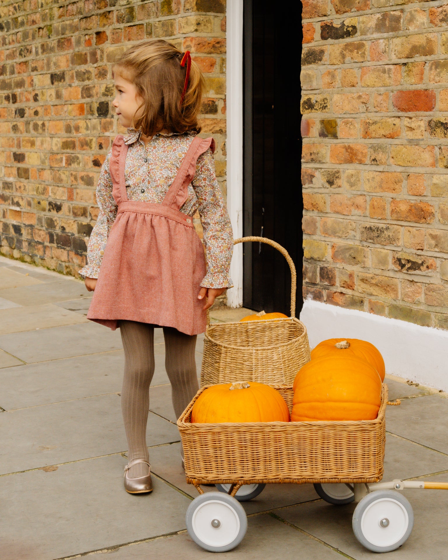 Mai Skirt Rust Herringbone