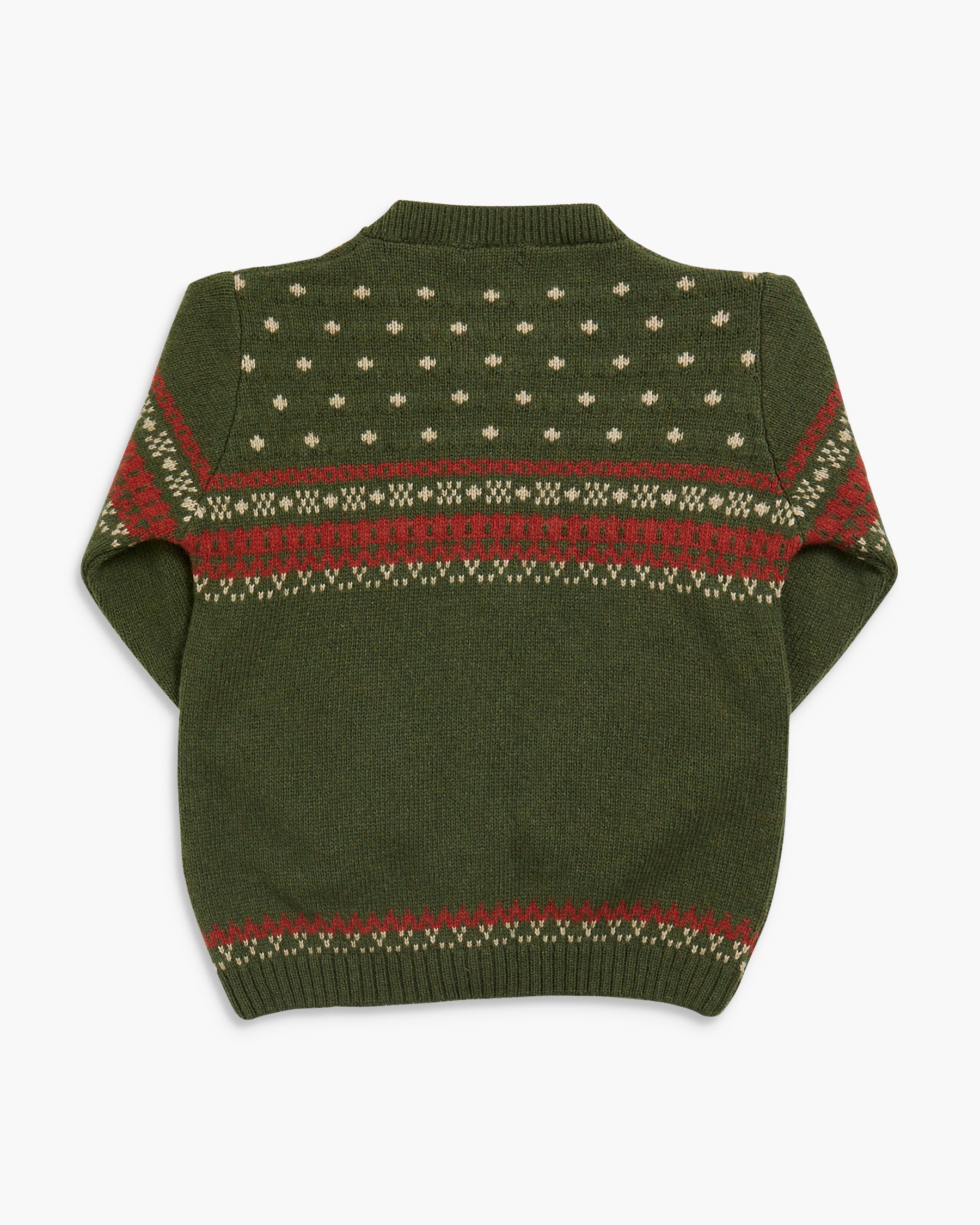 Marie Fairisle Cardigan Forest Green