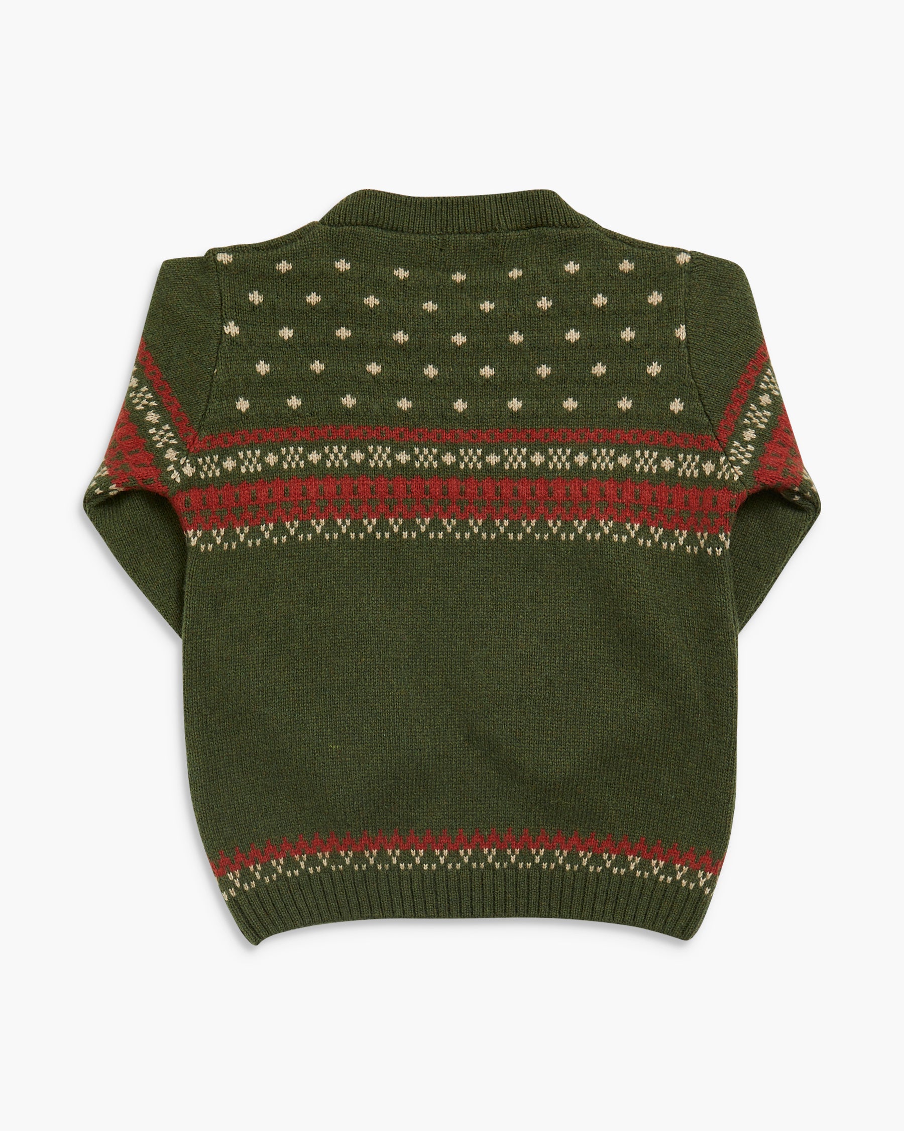 Mario Fairisle Jumper Forest Green