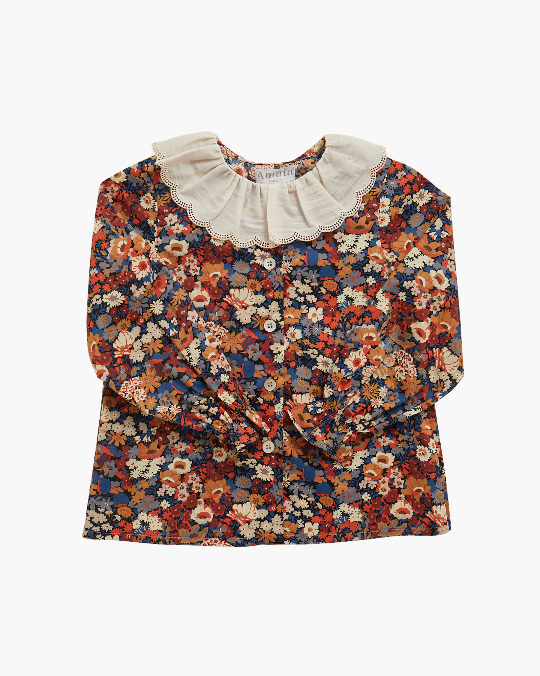 Nina Blouse Thorpe Orange Liberty