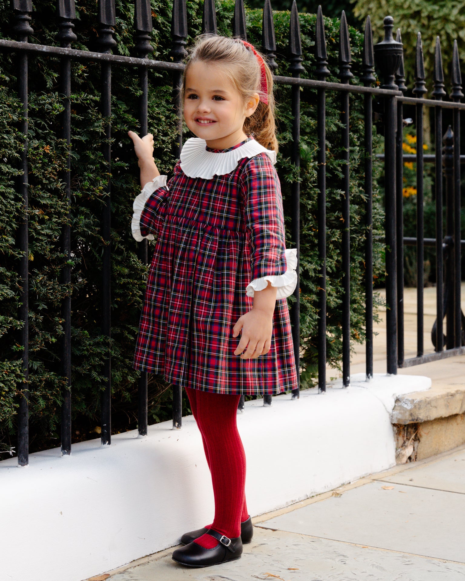 Pompadour Dress Red Tartan