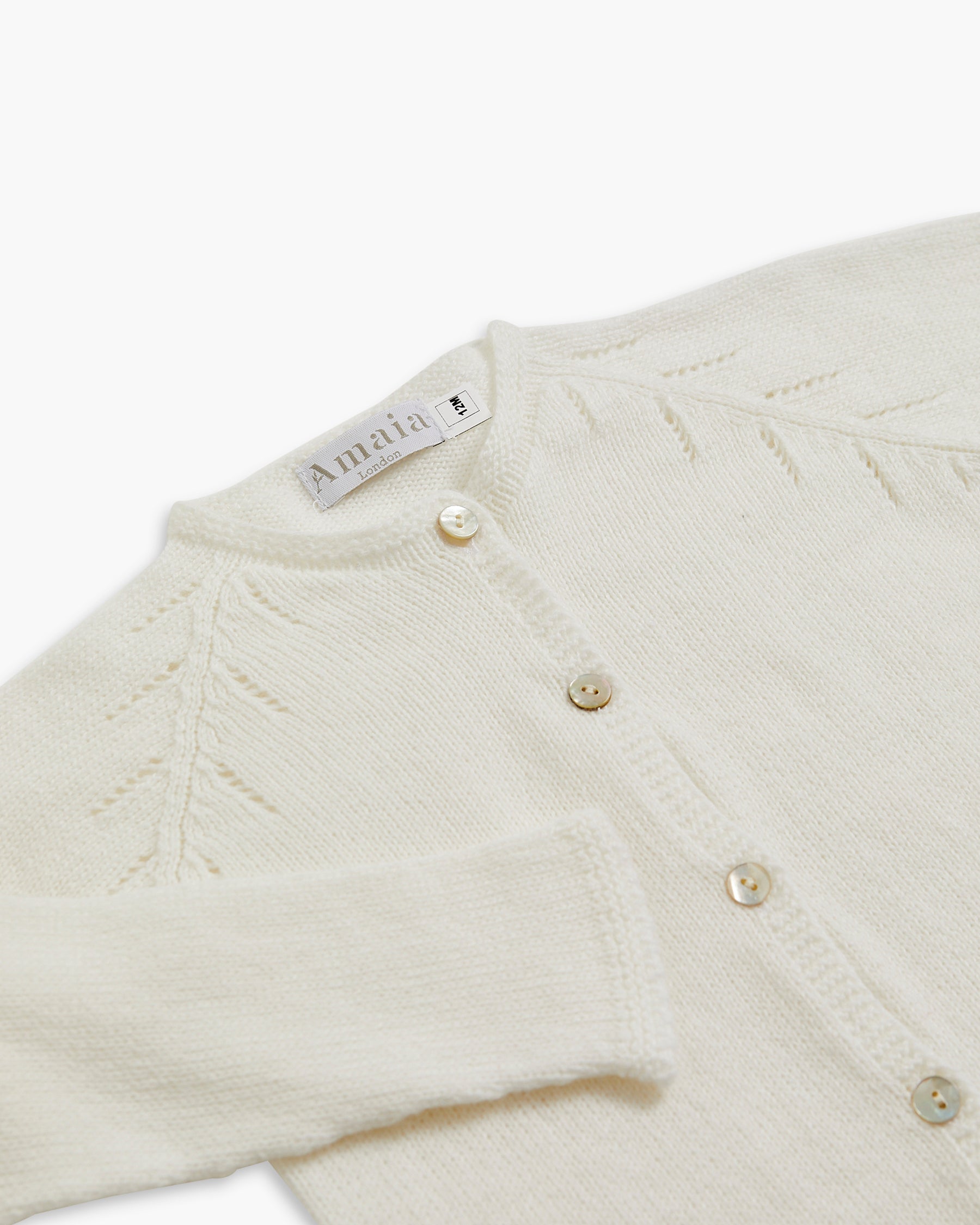 Puce Cardigan Off White