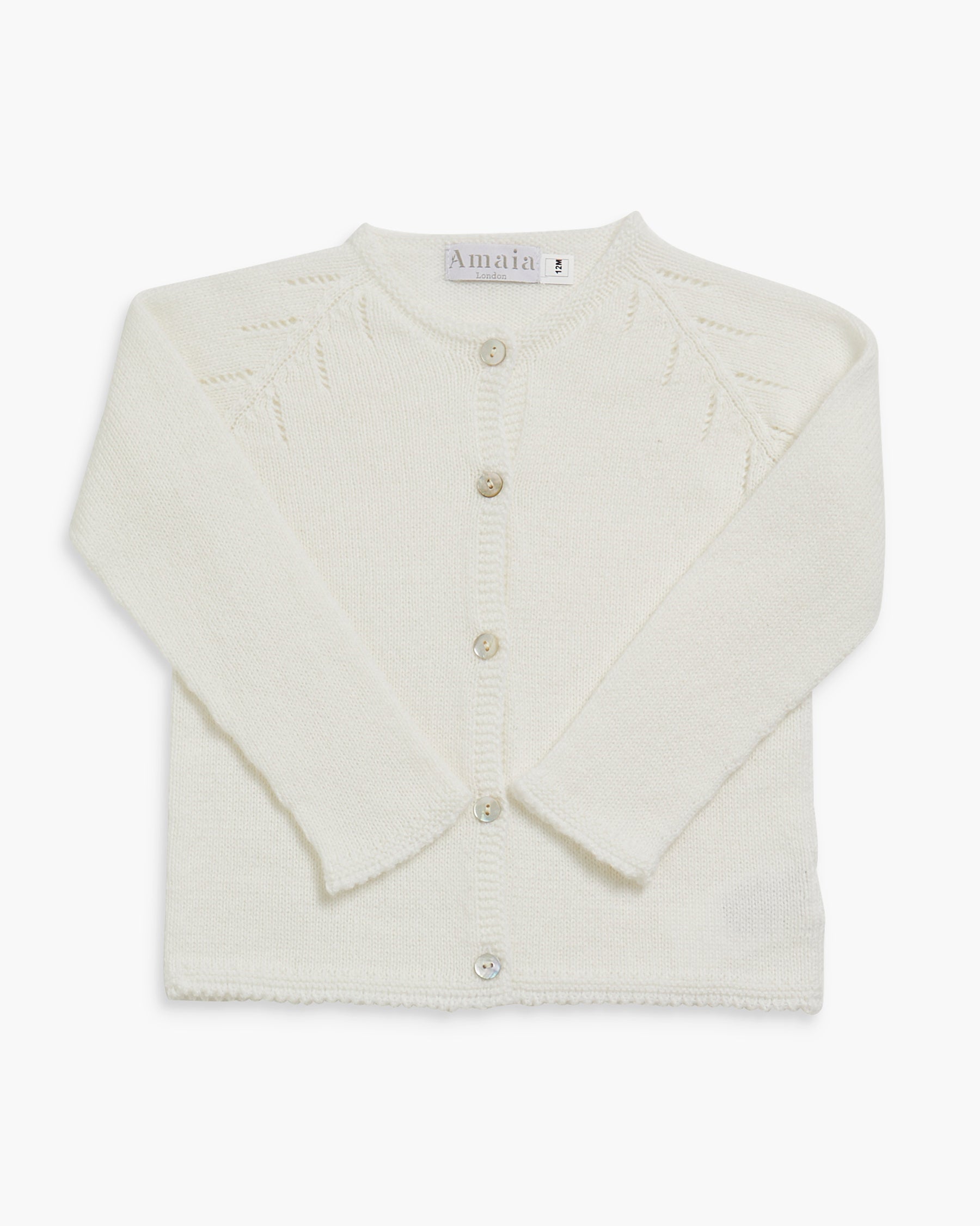 Puce Cardigan Off White