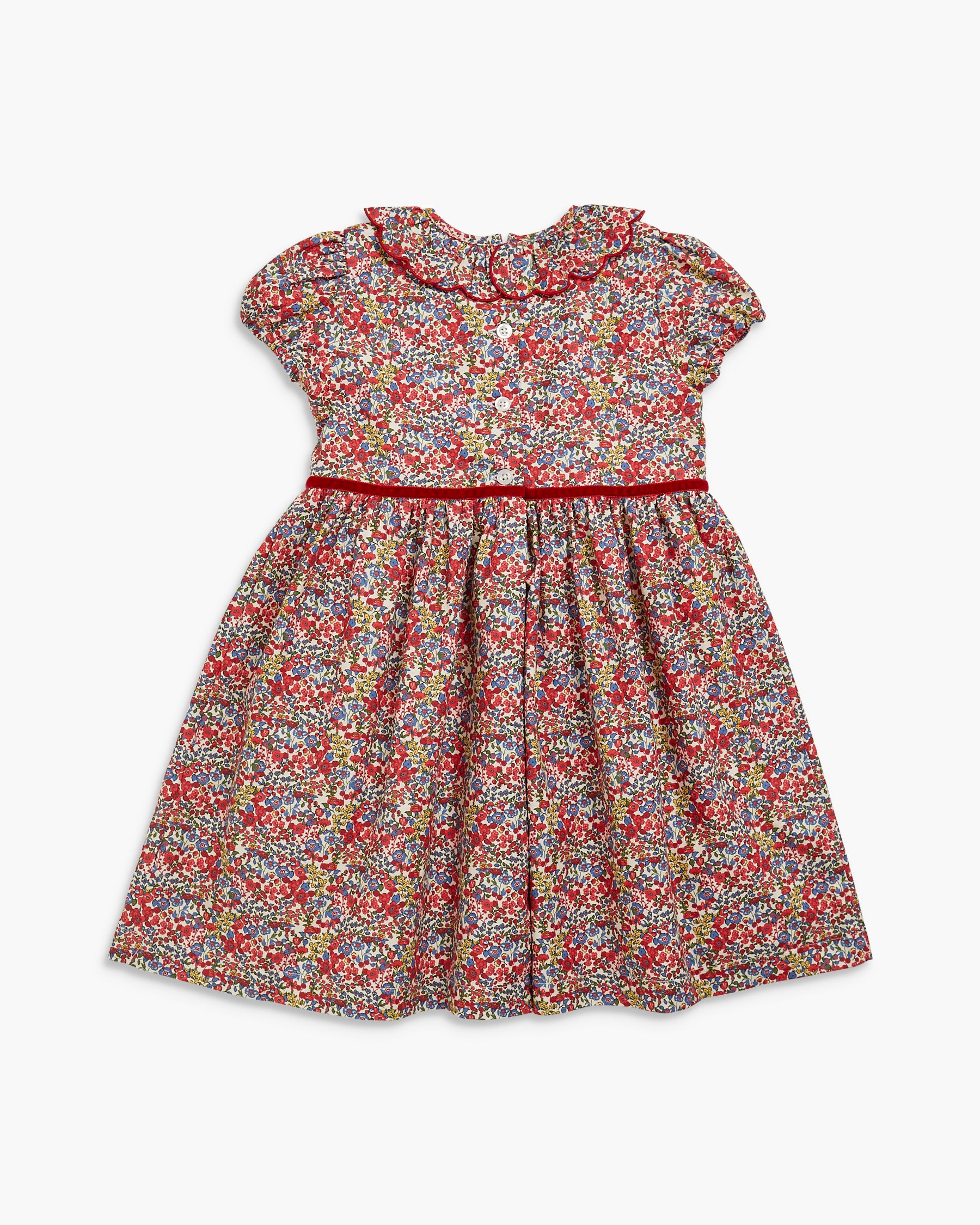 Raisin Scalloped Dress Multico Floral