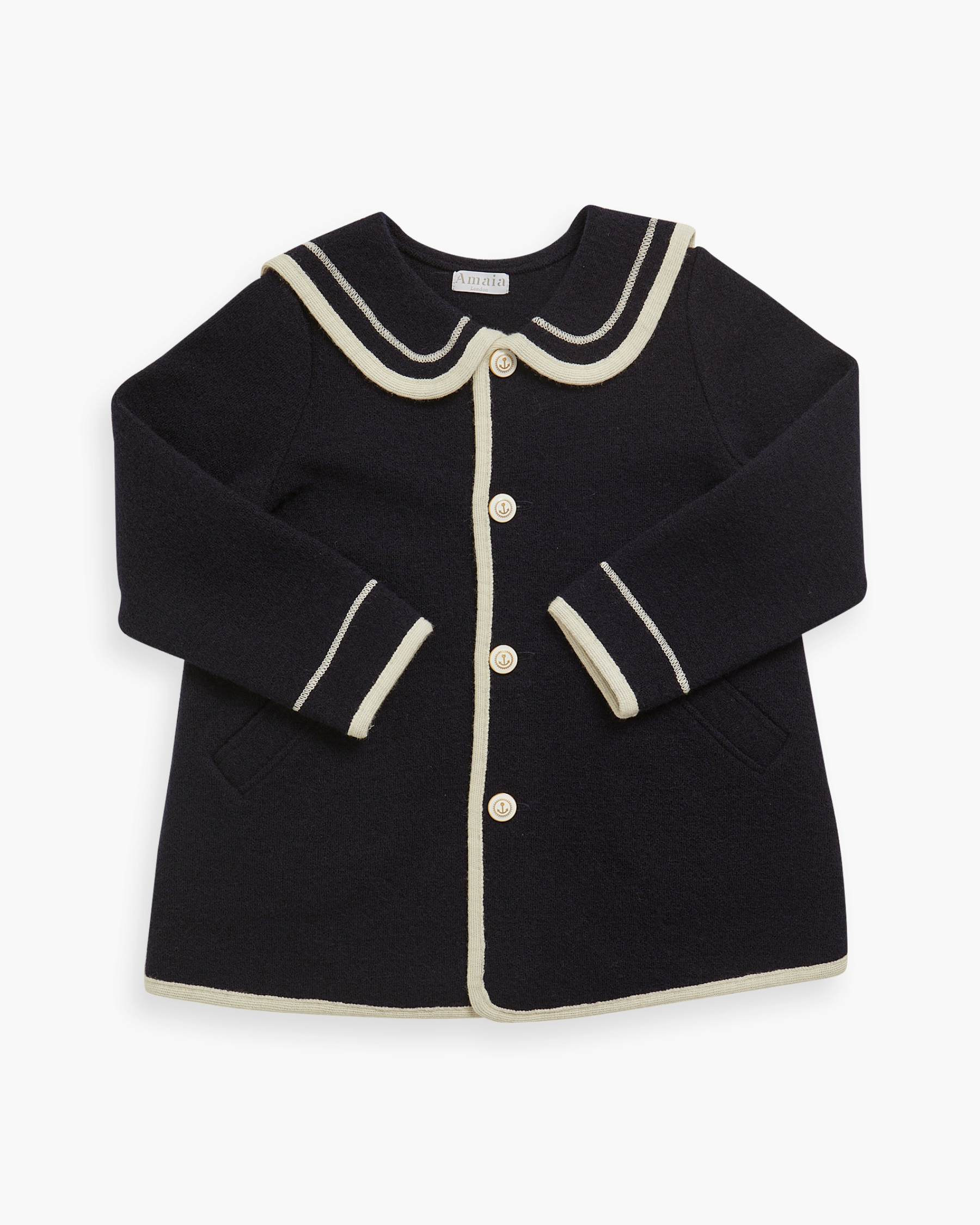 Sailor Style Coat Navy